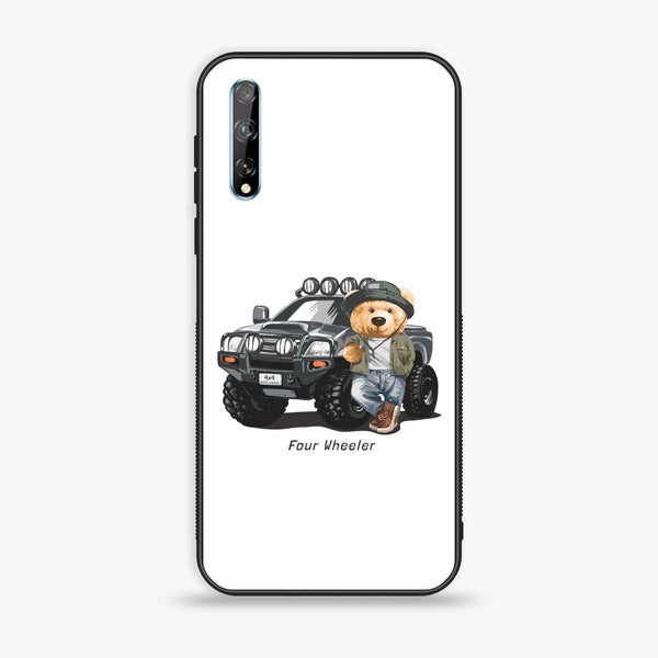 Huawei Y8p - Cool Bear Series - Premium Printed Glass soft Bumper shock Proof Case