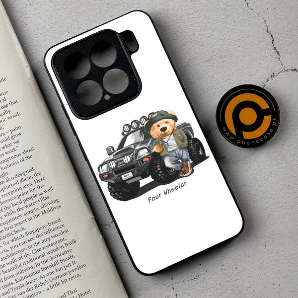 Xiaomi 15 - Cool Bear Series - Premium Metal Printed soft Bumper shock Proof Case