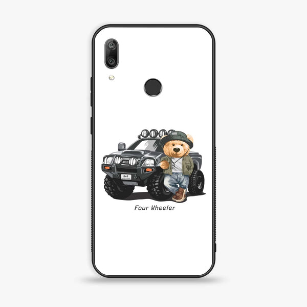 Huawei Y7 Prime (2019) - Cool Bear Series - Premium Printed Glass soft Bumper shock Proof Case