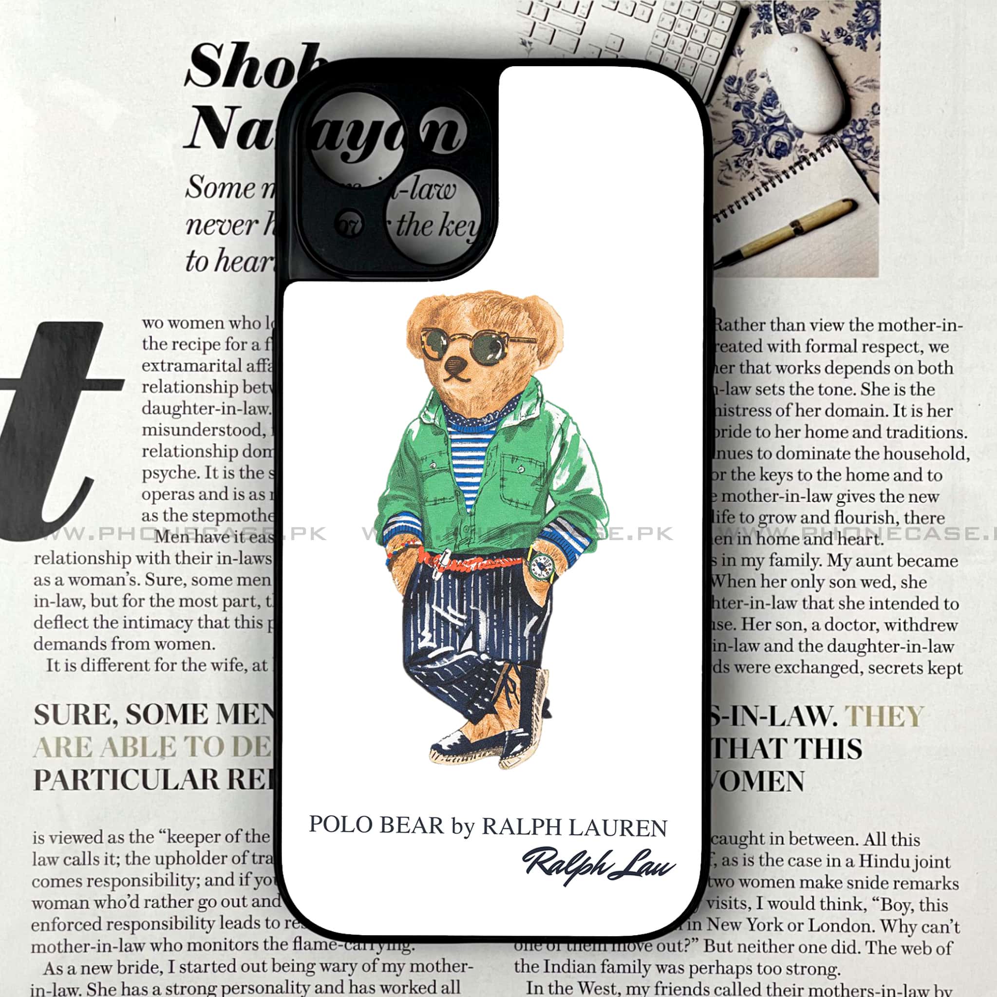 iPhone 14 - Cool Bear Series - Premium Metal Printed soft Bumper shock Proof Case