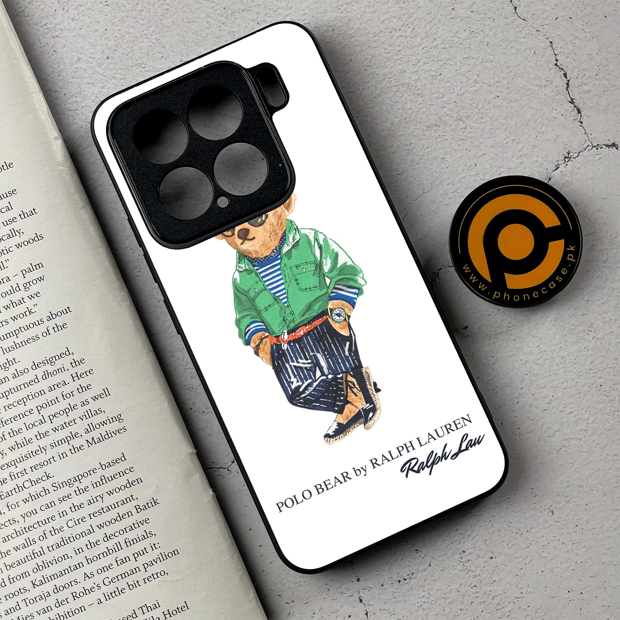 Xiaomi 15 - Cool Bear Series - Premium Metal Printed soft Bumper shock Proof Case