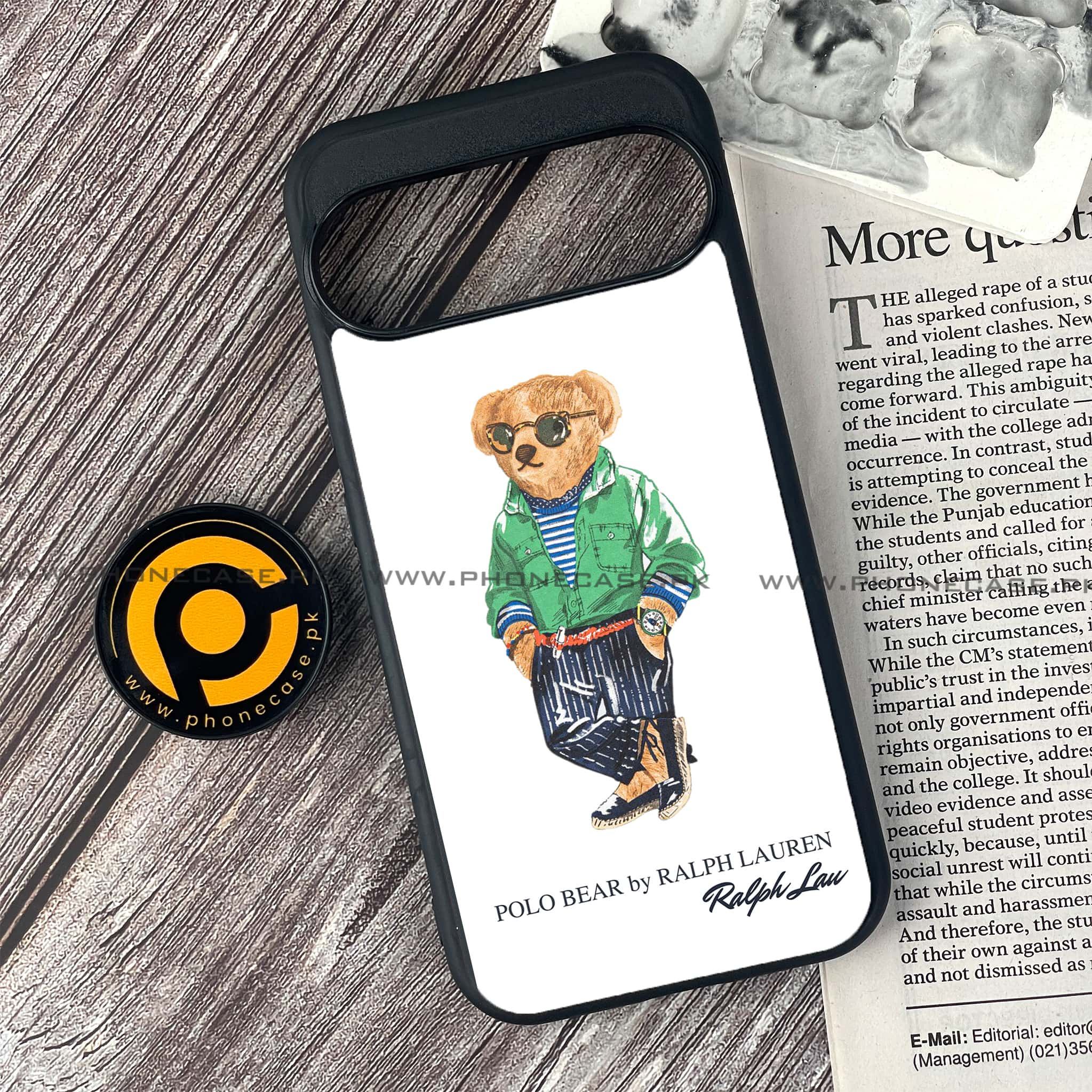 Google Pixel 9 Pro - Cool Bear Series - Premium Printed Glass soft Bumper shock Proof Case