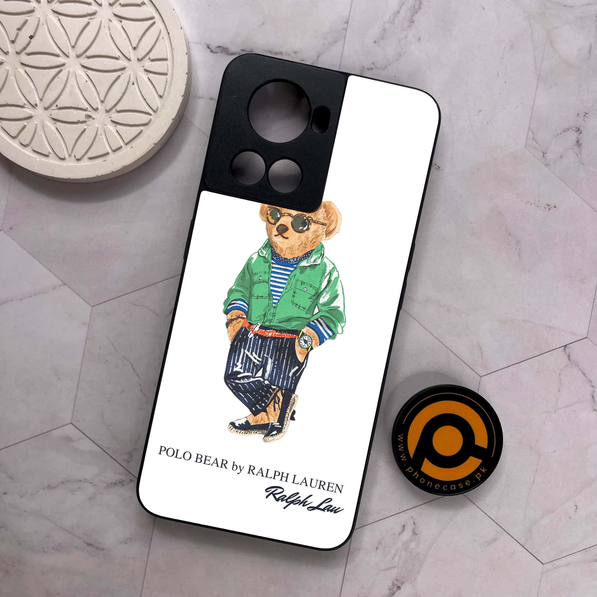 OnePlus 10R -  Cool Bear Series -  Premium Metal Printed soft Bumper shock Proof Case