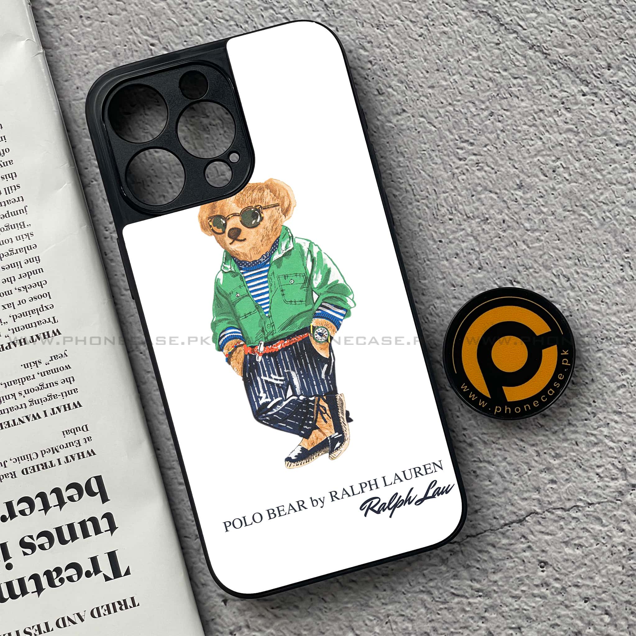 iPhone 15 Pro - Cool Bear Series - Premium Metal Printed soft Bumper shock Proof Case