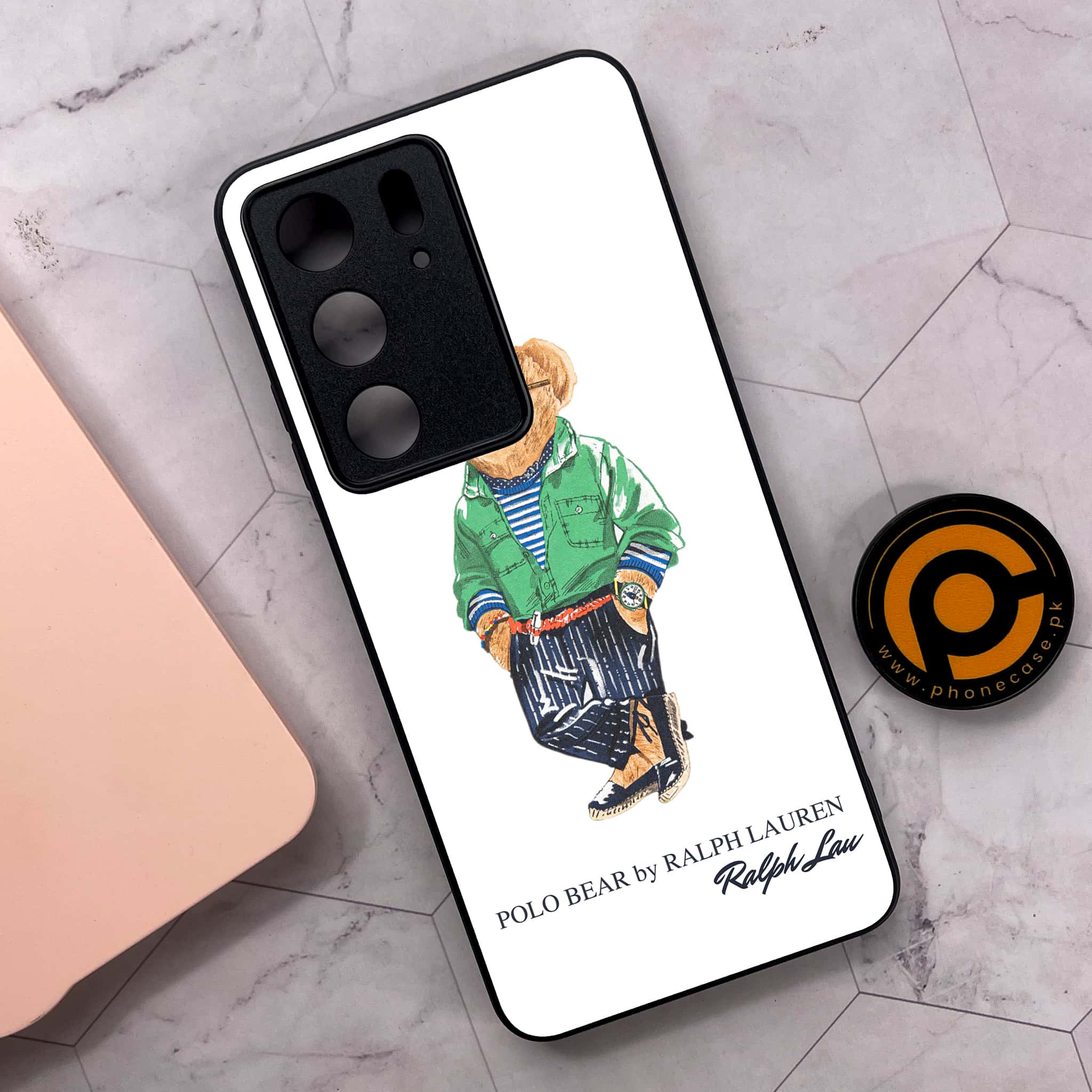 Realme C75x 4G - Cool Bear Series - Premium Metal Printed soft Bumper shock Proof Case
