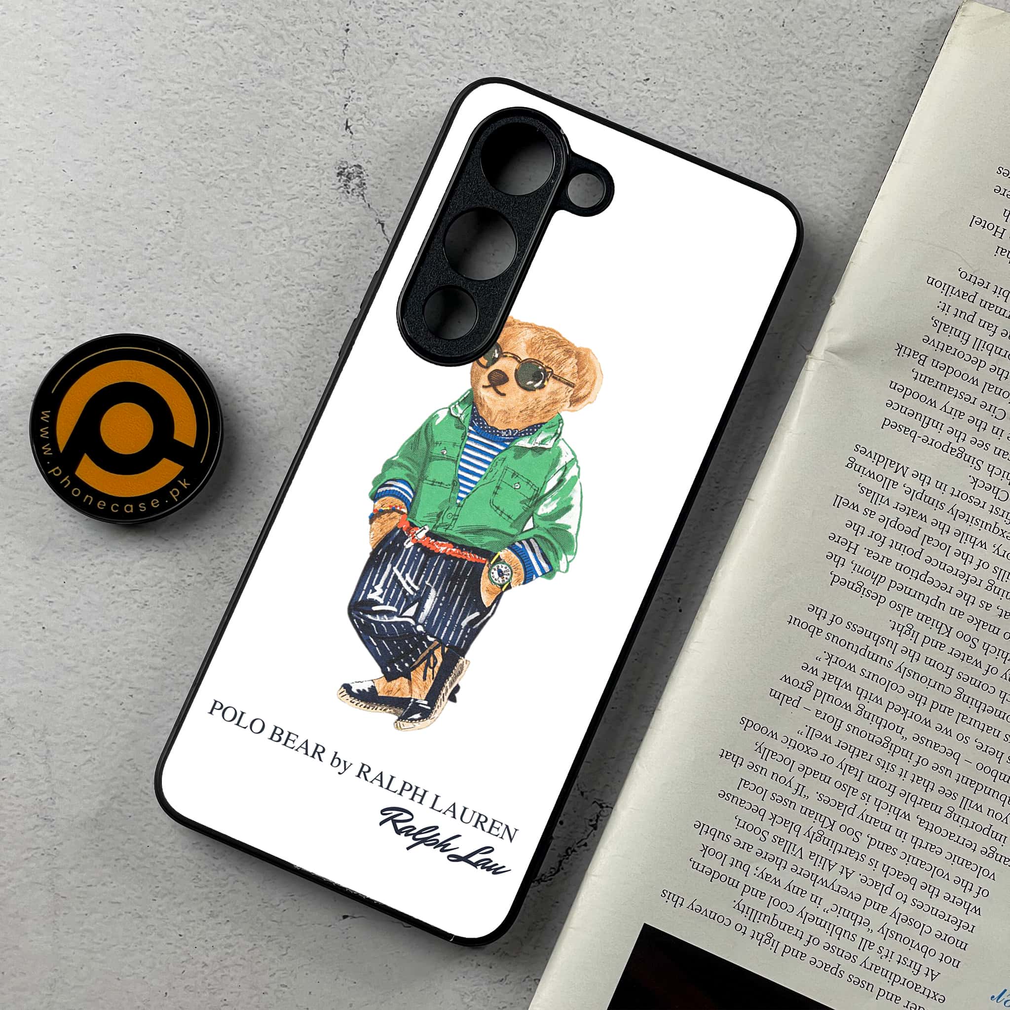 Vivo Y04 - Cool Bear Series - Premium Metal Printed Soft Bumper Shockproof Case