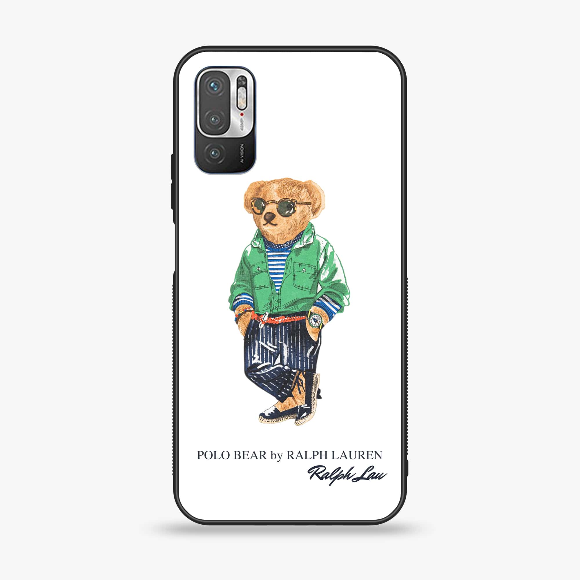 Xiaomi Redmi Note 10 5G - Cool Bear Series - Premium Printed Glass soft Bumper shock Proof Case