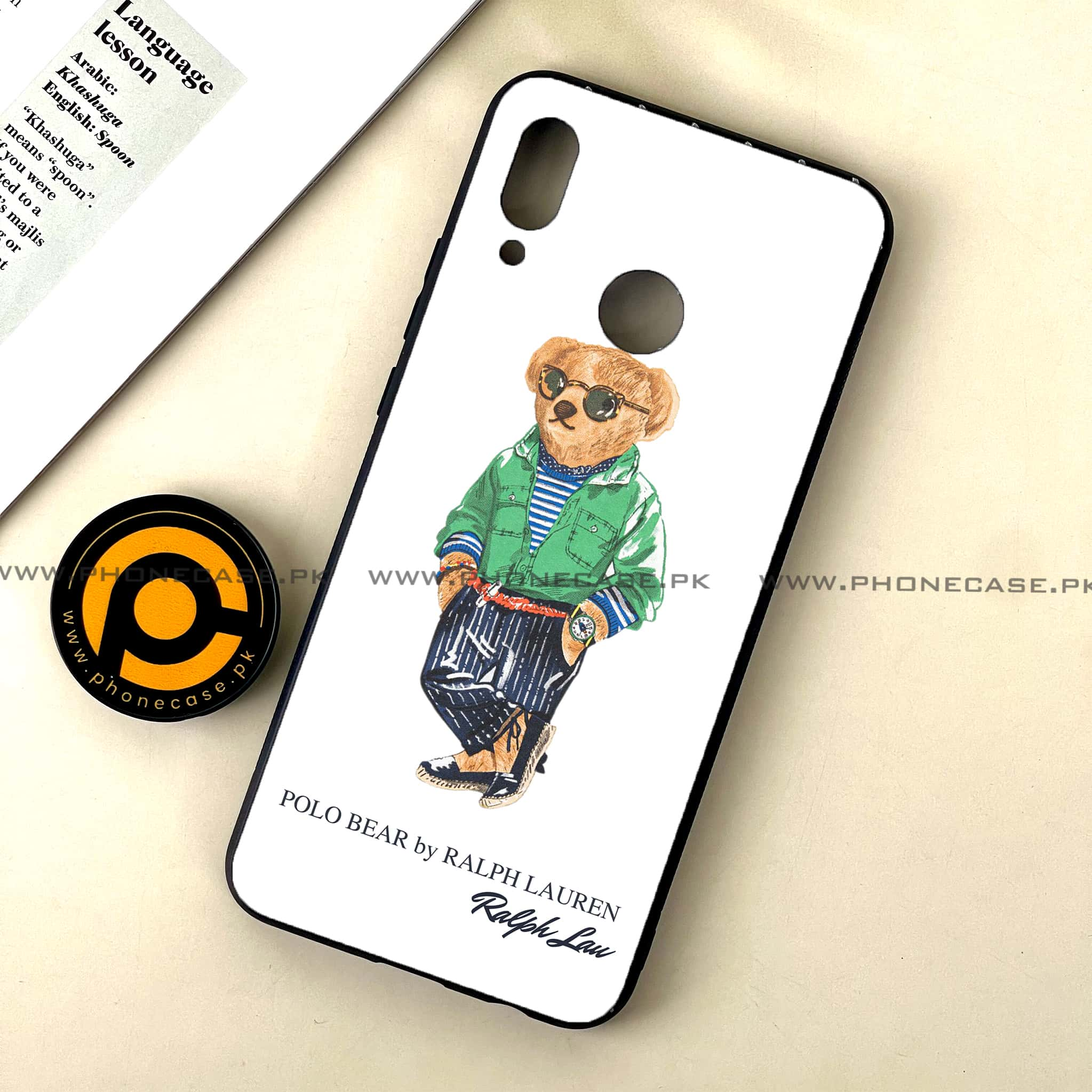 Huawei Nova 3 - Cool Bear Series - Premium Printed Glass soft Bumper shock Proof Case