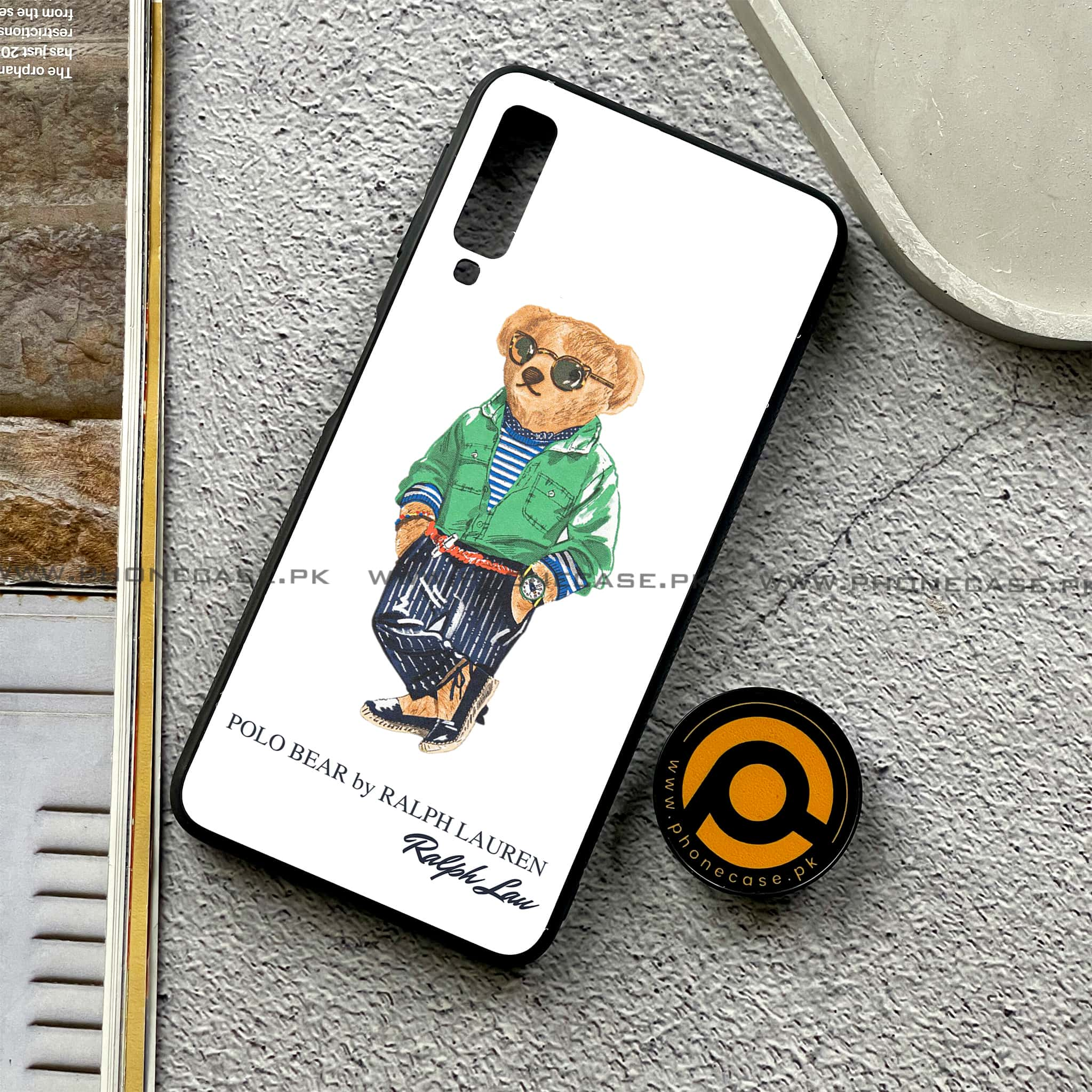 Galaxy A7 2018 - Cool Bear Series - Premium Printed Metal soft Bumper shock Proof Case