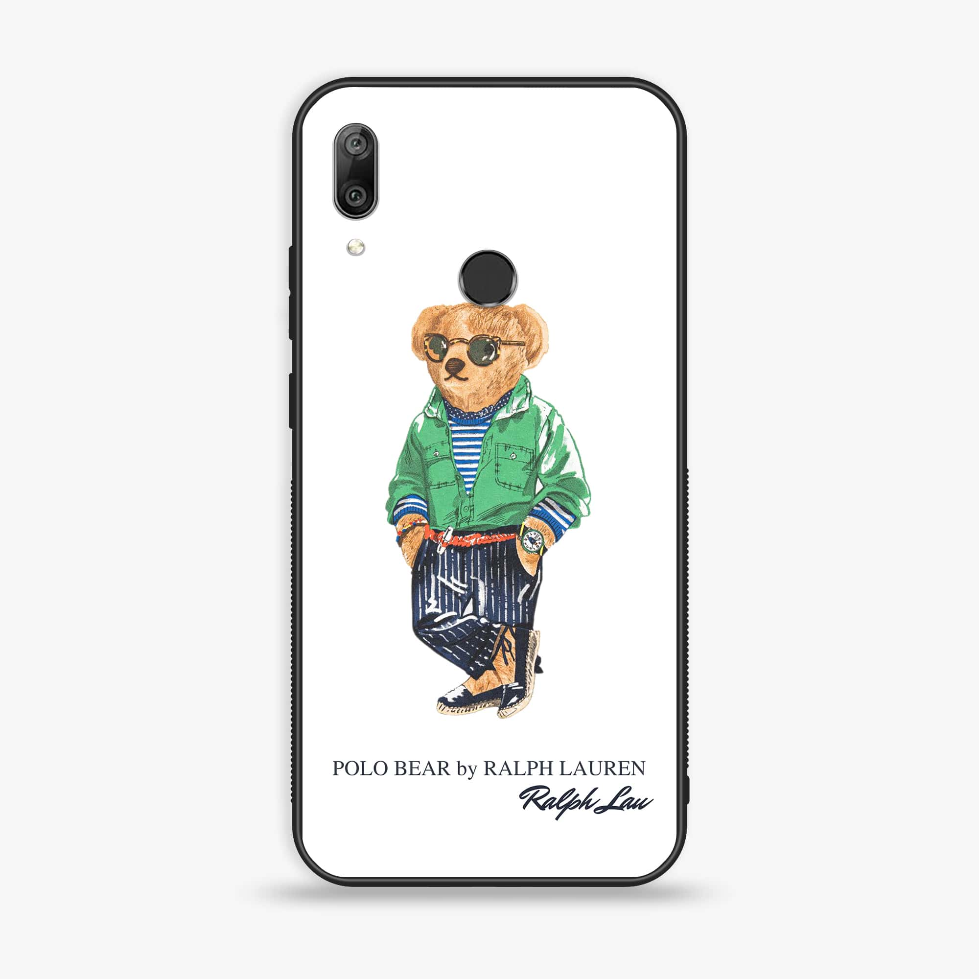 Huawei Y7 Prime (2019) - Cool Bear Series - Premium Printed Glass soft Bumper shock Proof Case