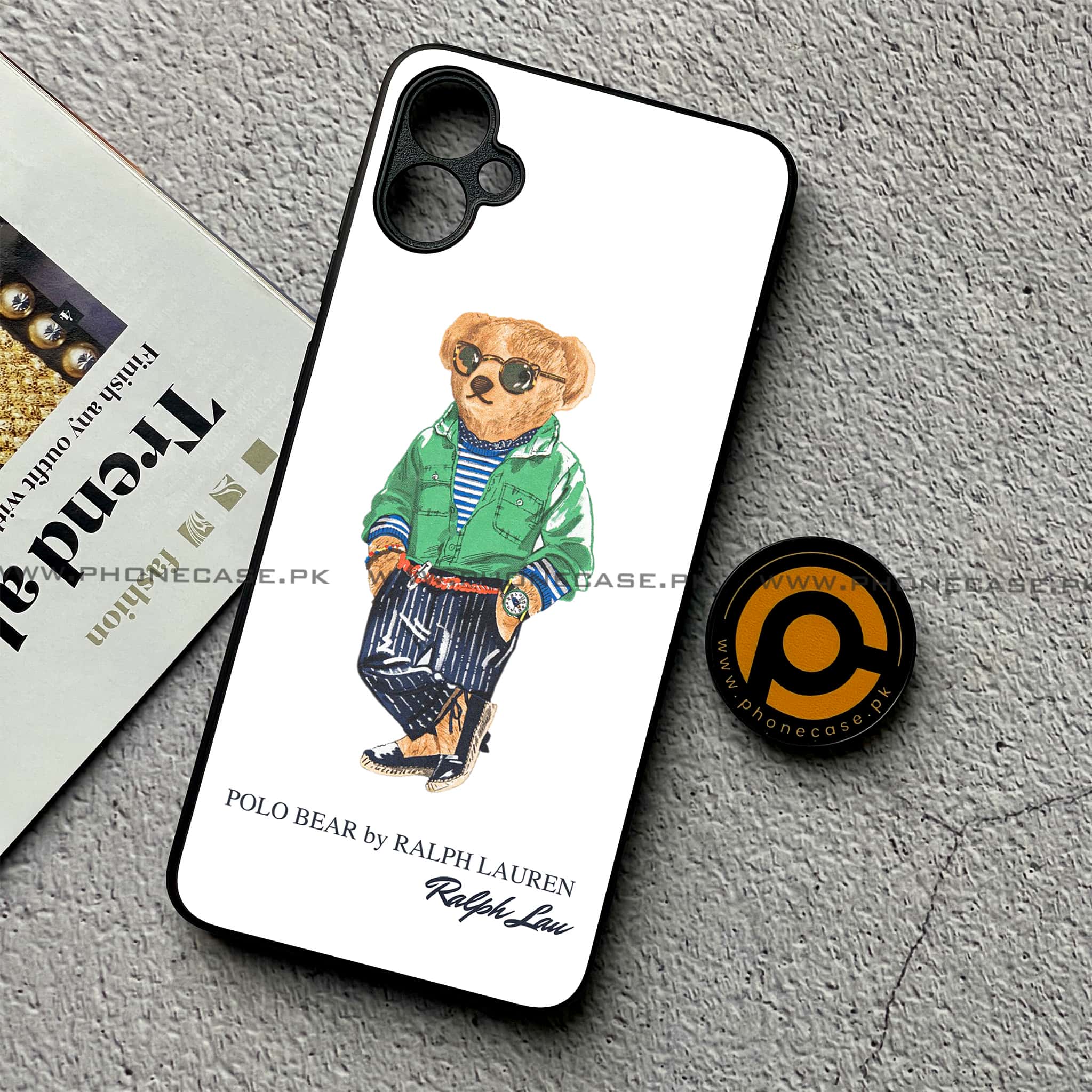 Samsung Galaxy A05 - Cool Bear Series - Premium Metal Printed soft Bumper shock Proof Case