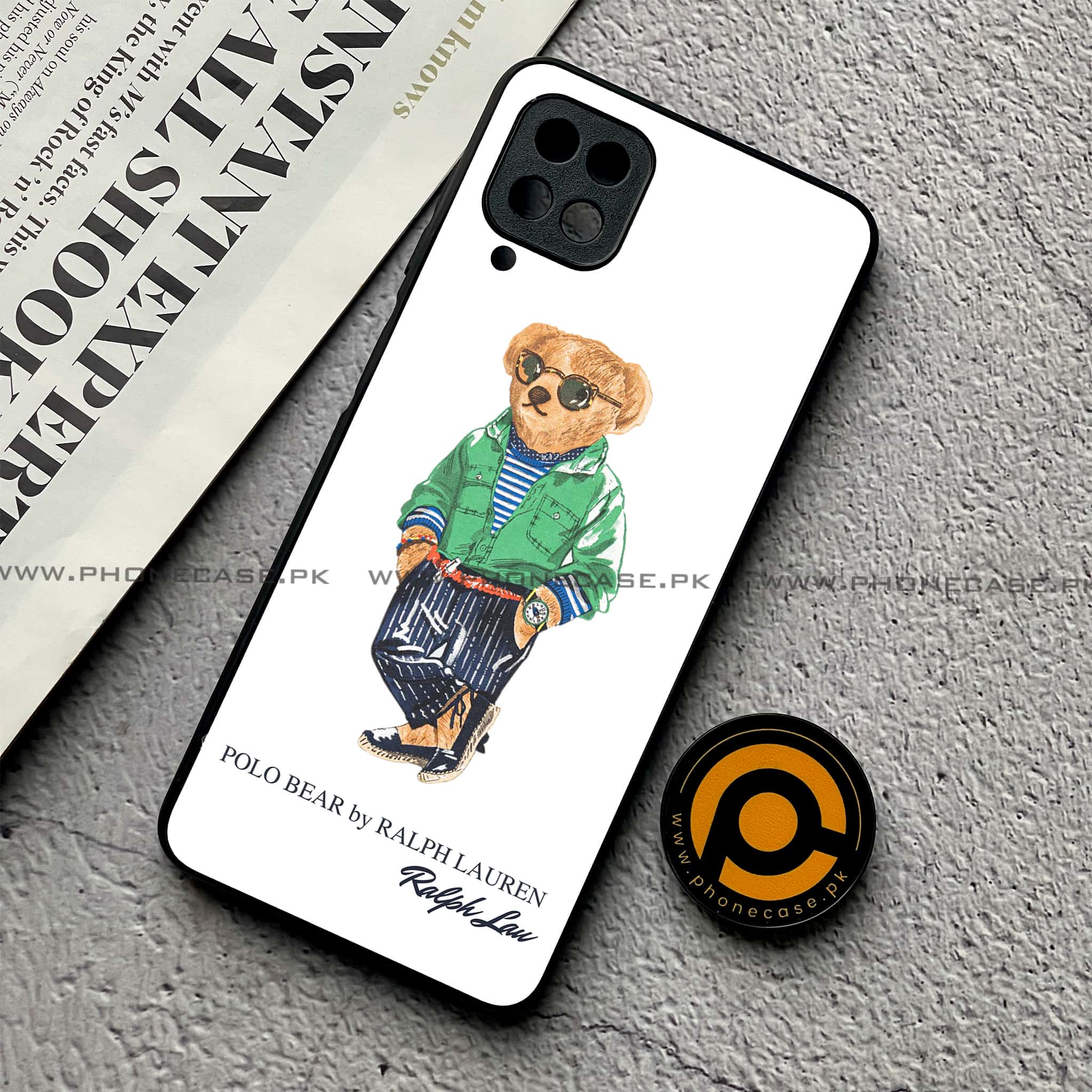 Samsung Galaxy A12 / A12 Nacho - Cool Bear Series - Premium Printed Glass soft Bumper shock Proof Case