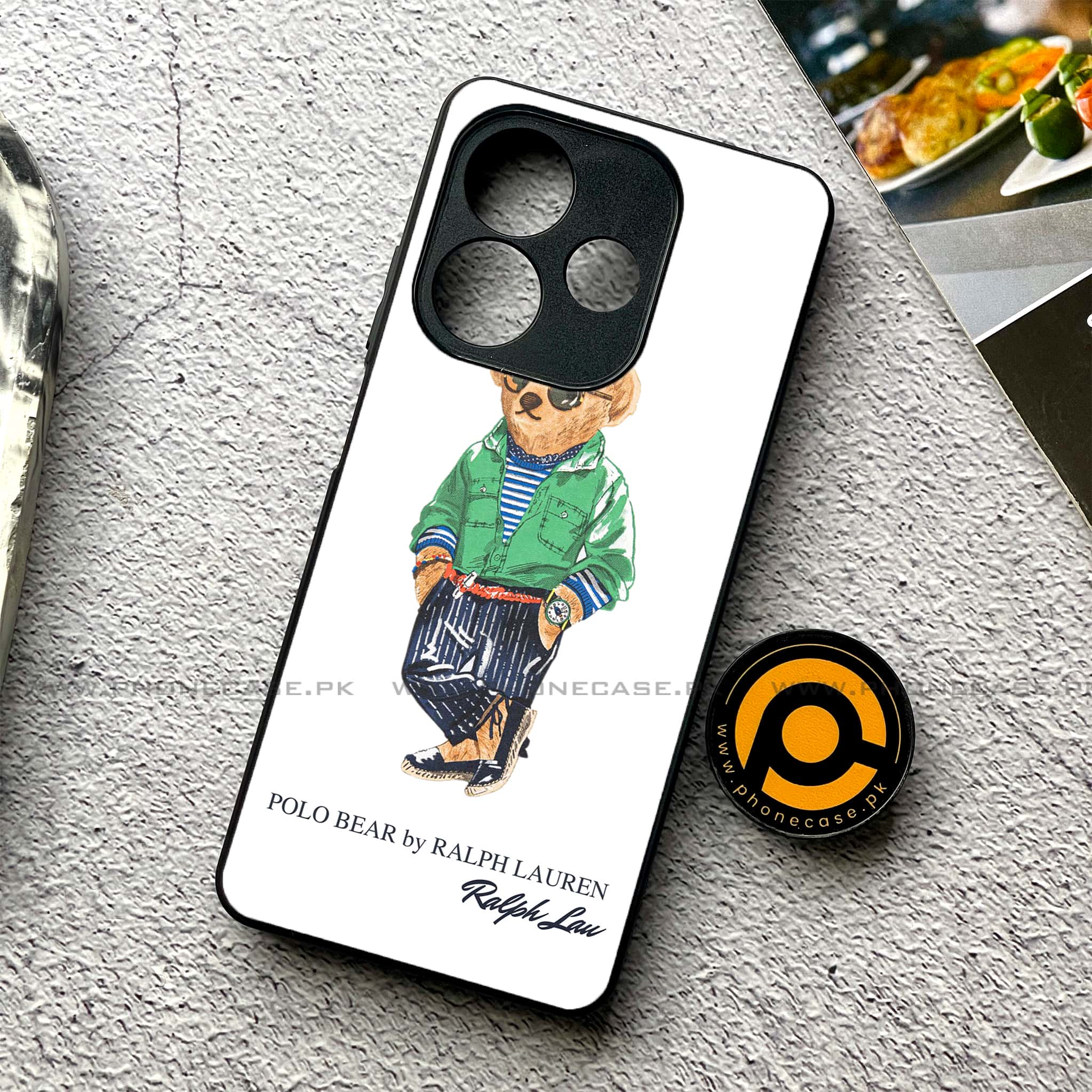 Oppo A5 Pro - Cool Bear Series - Premium Metal Printed soft Bumper shock Proof Case