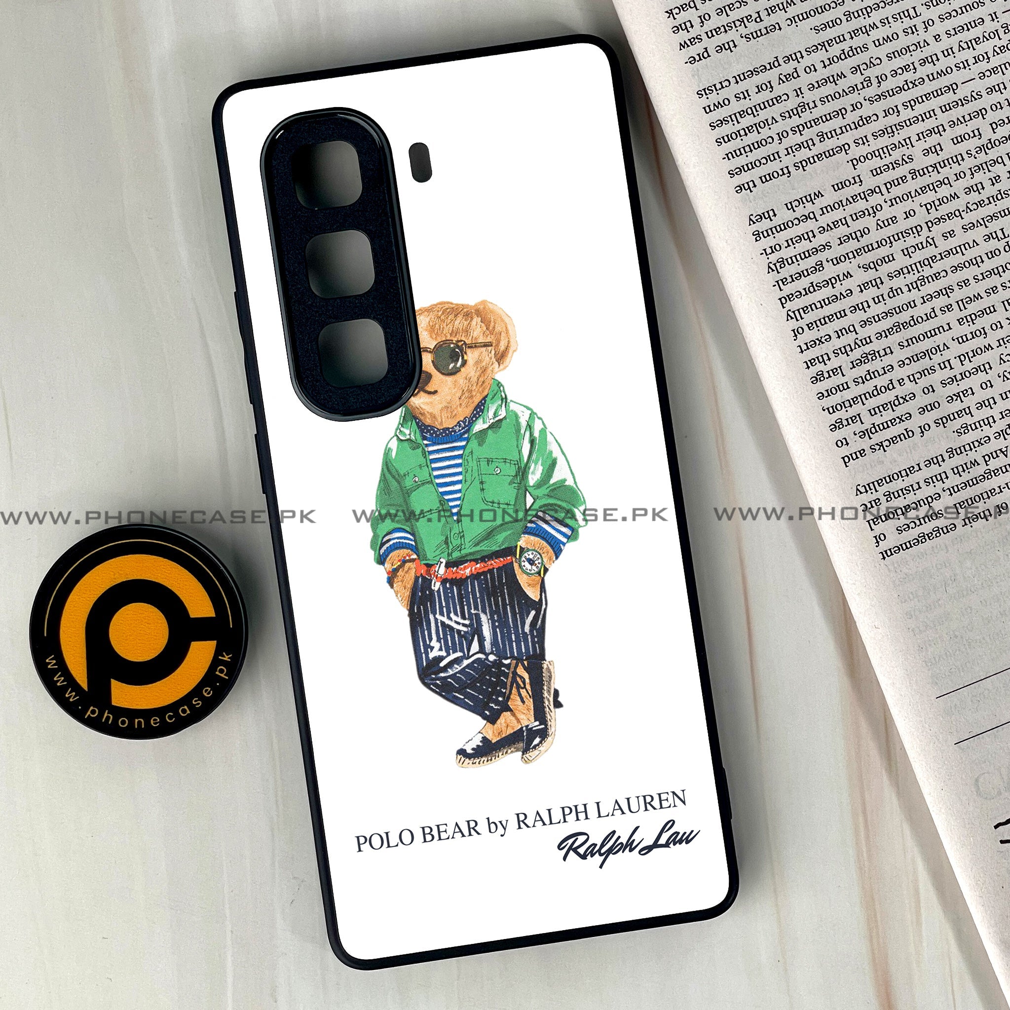 Infinix Hot 60 Pro Plus - Cool Bear Series - Premium Metal Printed soft Bumper shock Proof Case