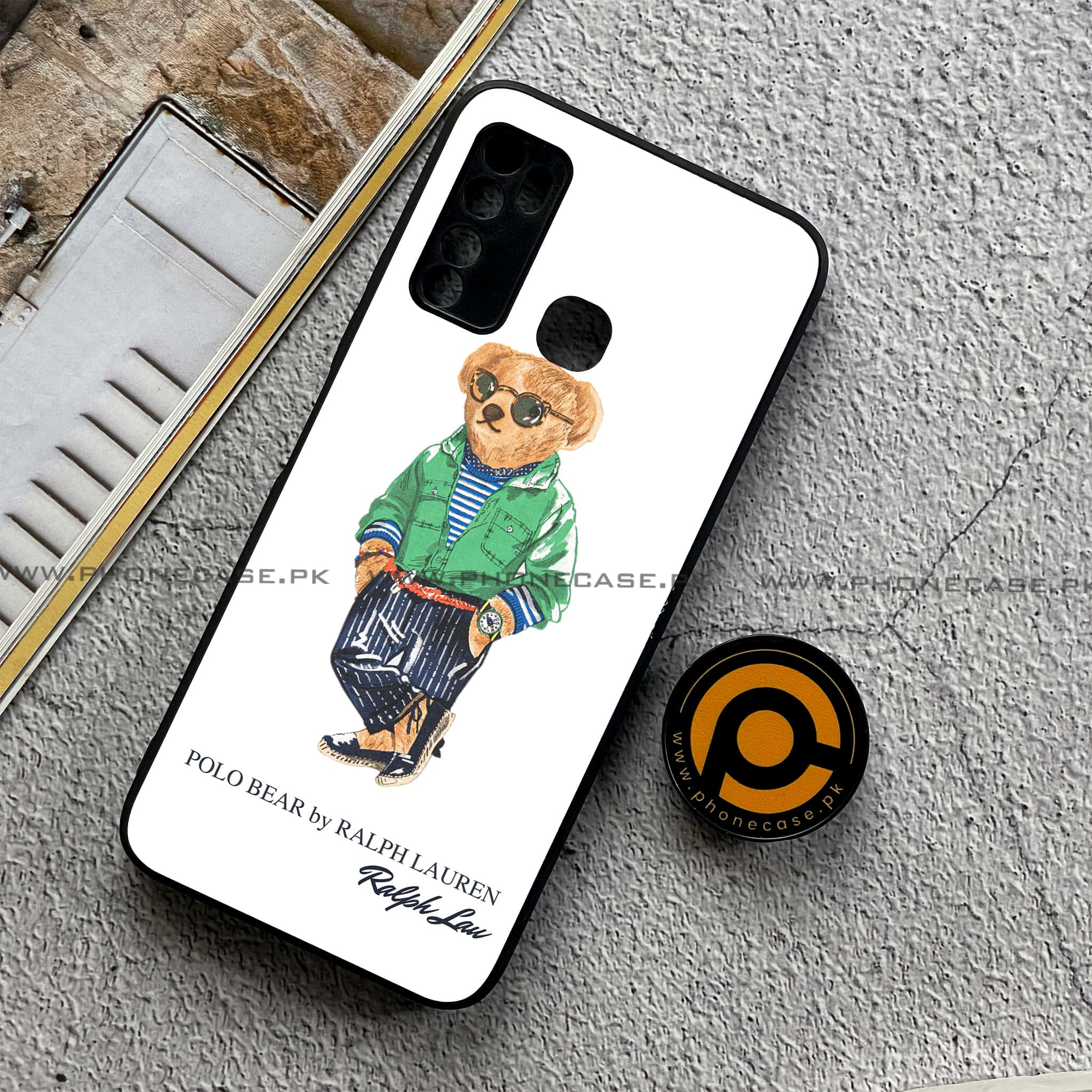 Infinix Note 7 Lite - Cool Bear Series - Premium Printed Metal soft Bumper shock Proof Case