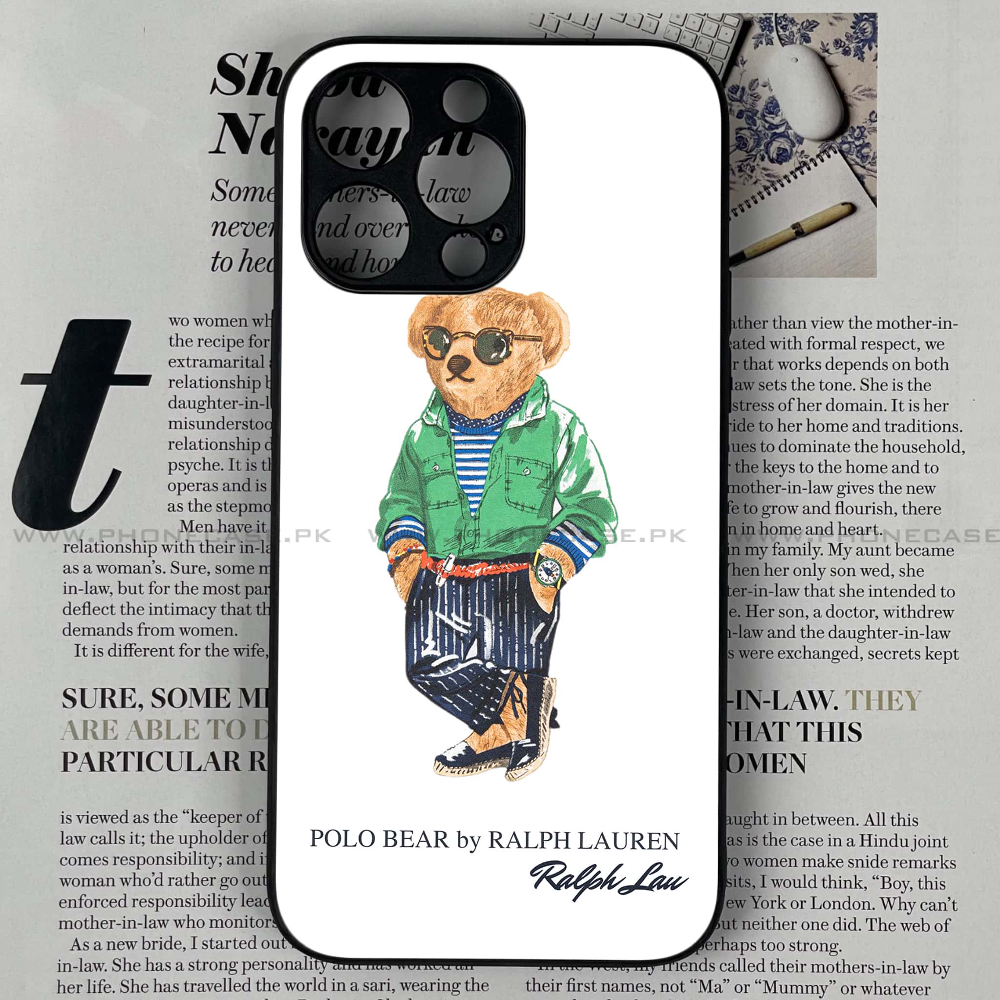 iPhone 14 Pro Max - Cool Bear Series - Premium Metal Printed soft Bumper shock Proof Case