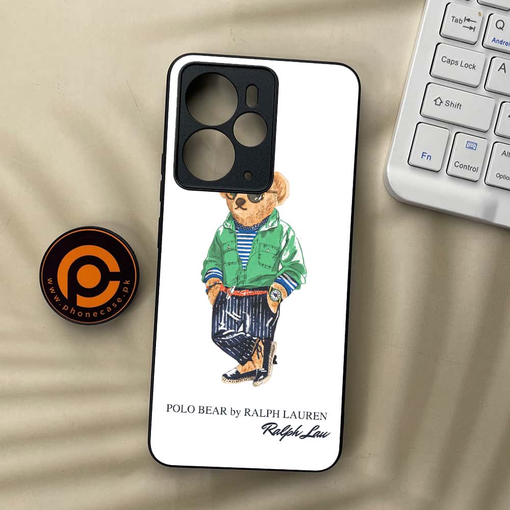 Realme 14 5G - Cool Bear Series - Premium Metal Printed soft Bumper Shock Proof Case