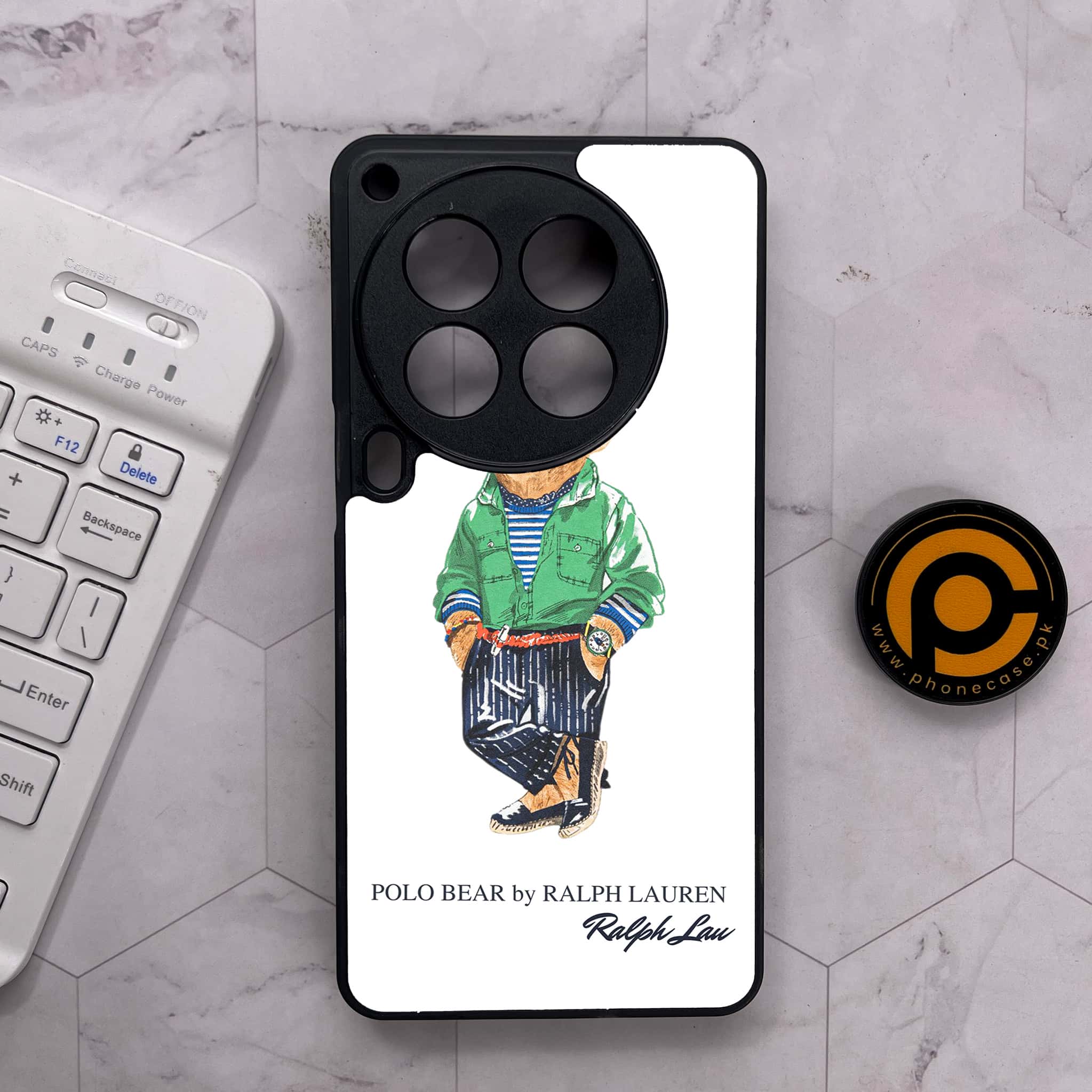 Tecno Camon 30 Premier - Cool Bear Series - Premium Metal Printed soft Bumper shock Proof Case