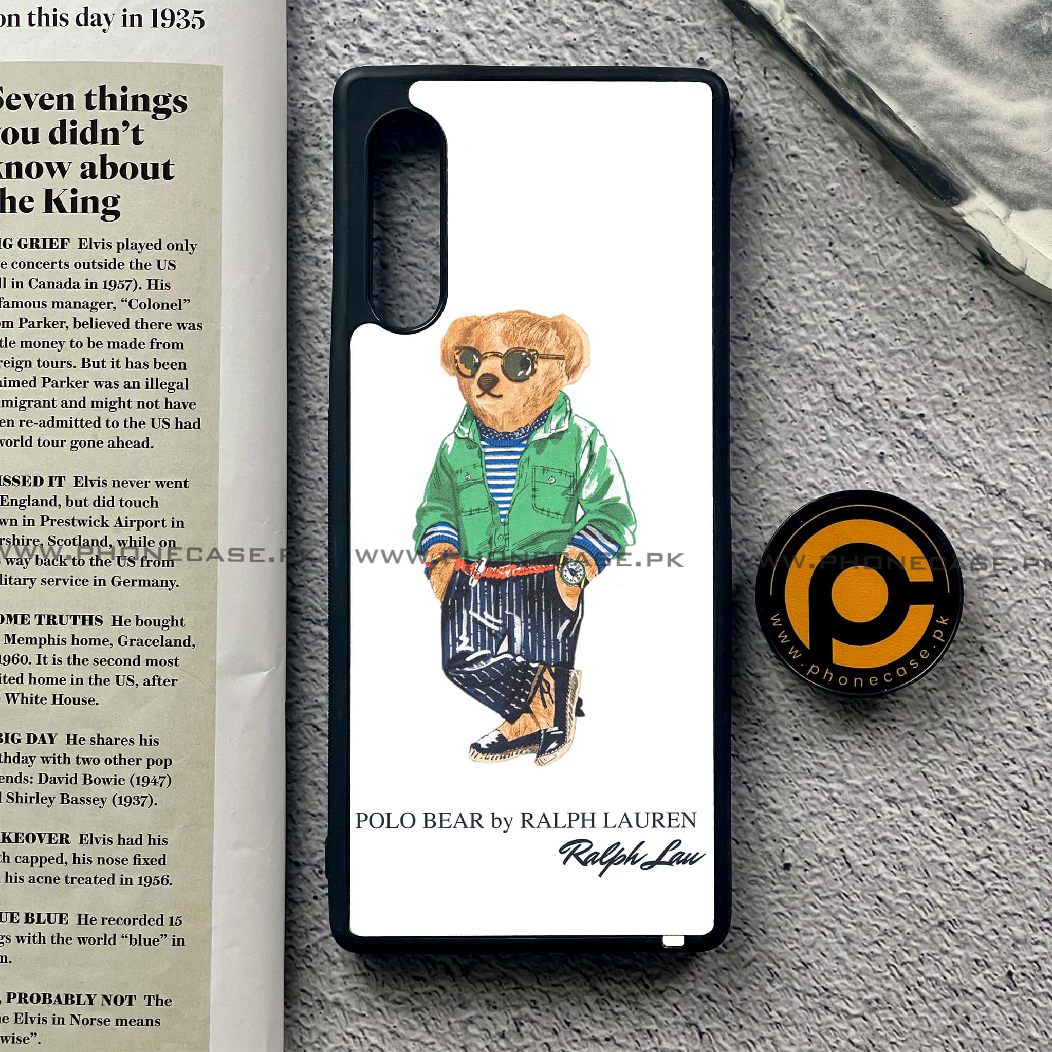 LG Velvet - Cool Bear Series - Premium Printed Glass soft Bumper shock Proof Case