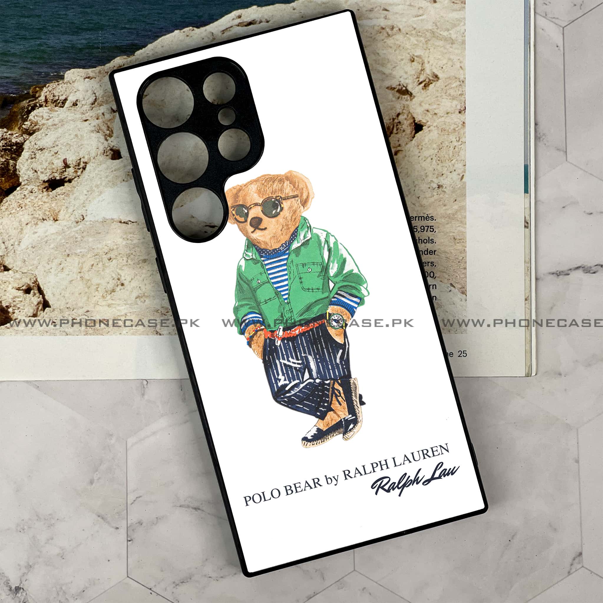 Samsung Galaxy S23 Ultra - Cool Bear Series - Premium Metal Printed soft Bumper shock Proof Case