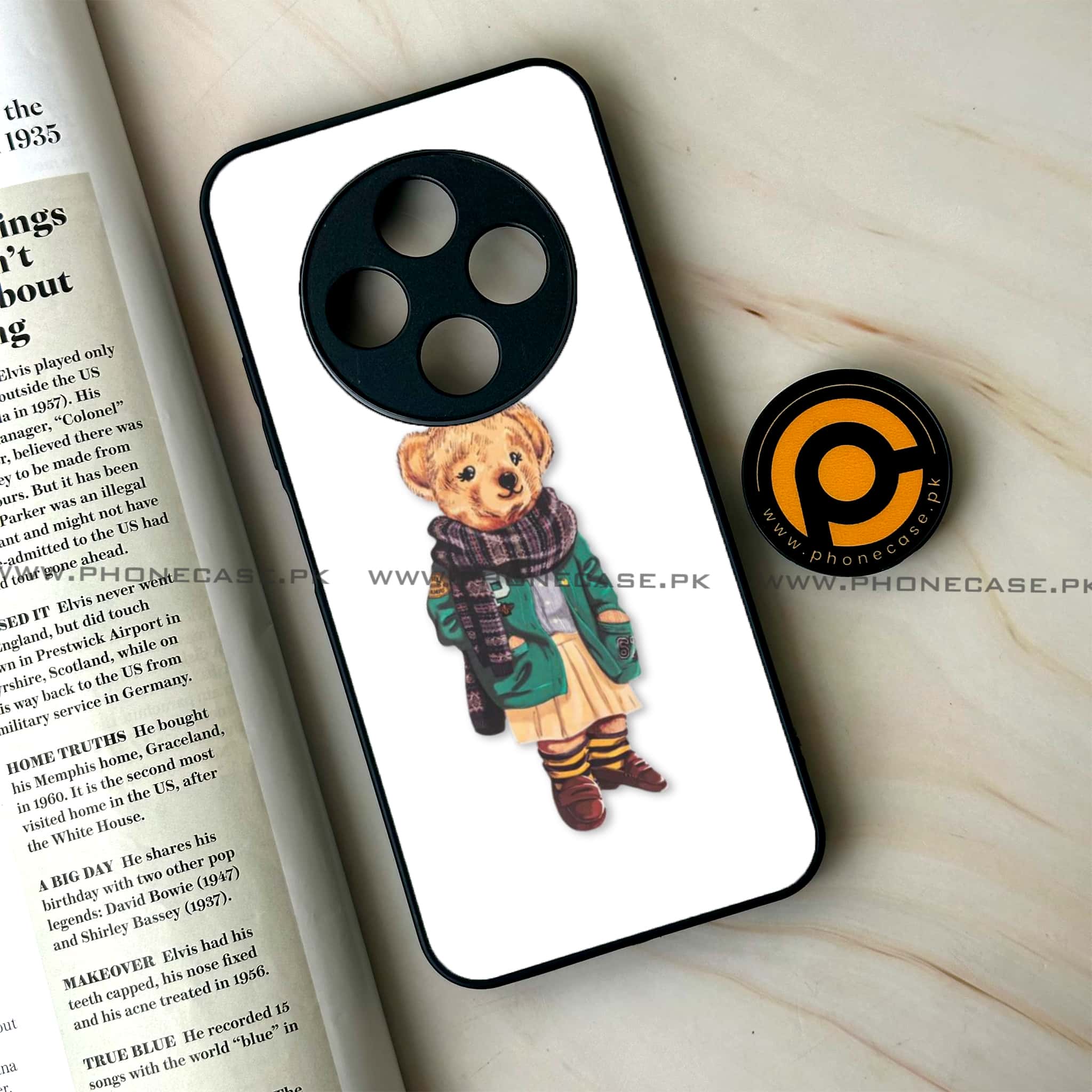 Oppo F27 Pro - Cool Bear Series - Premium Metal Printed soft Bumper Shock Proof Case
