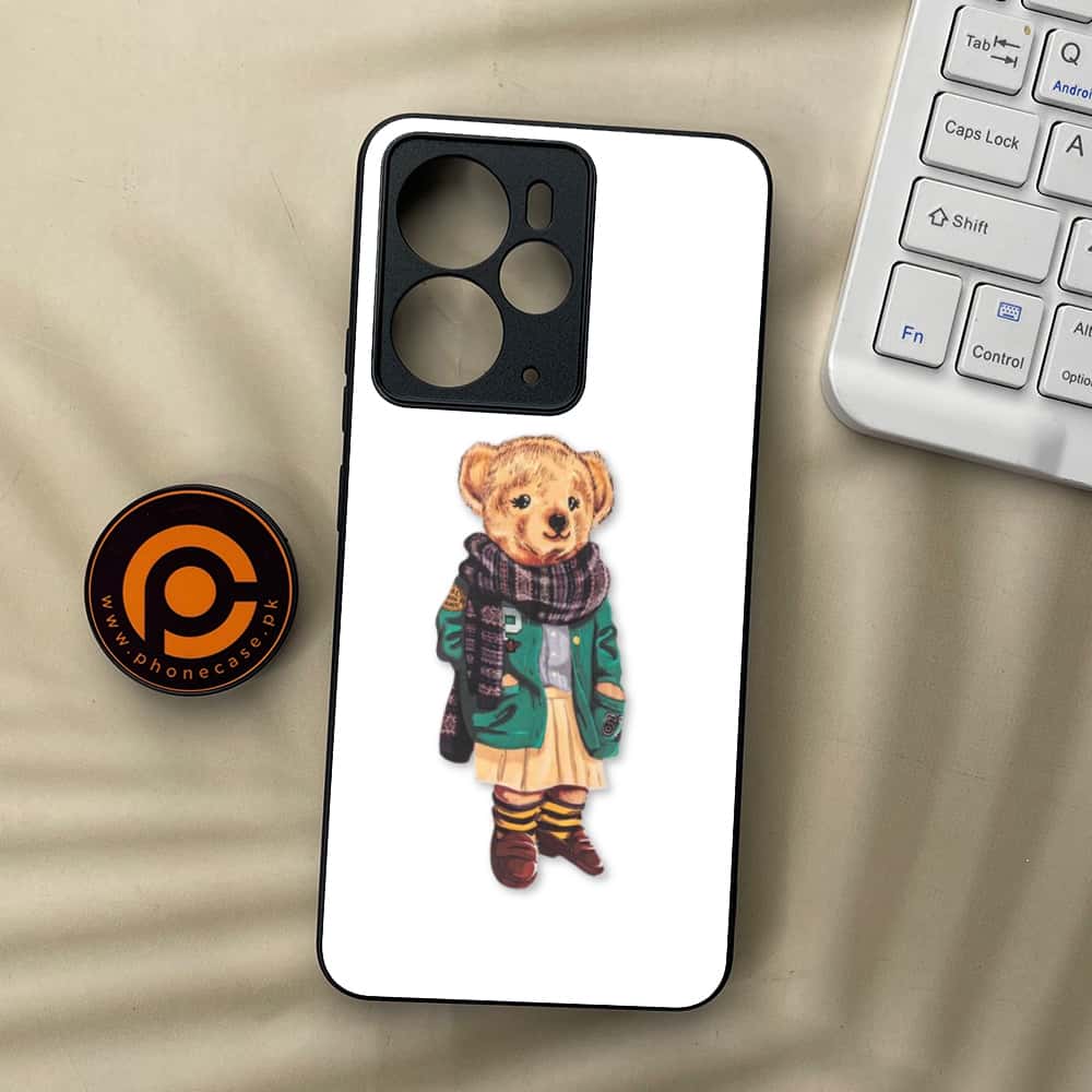 Realme 14 5G - Cool Bear Series - Premium Metal Printed soft Bumper Shock Proof Case