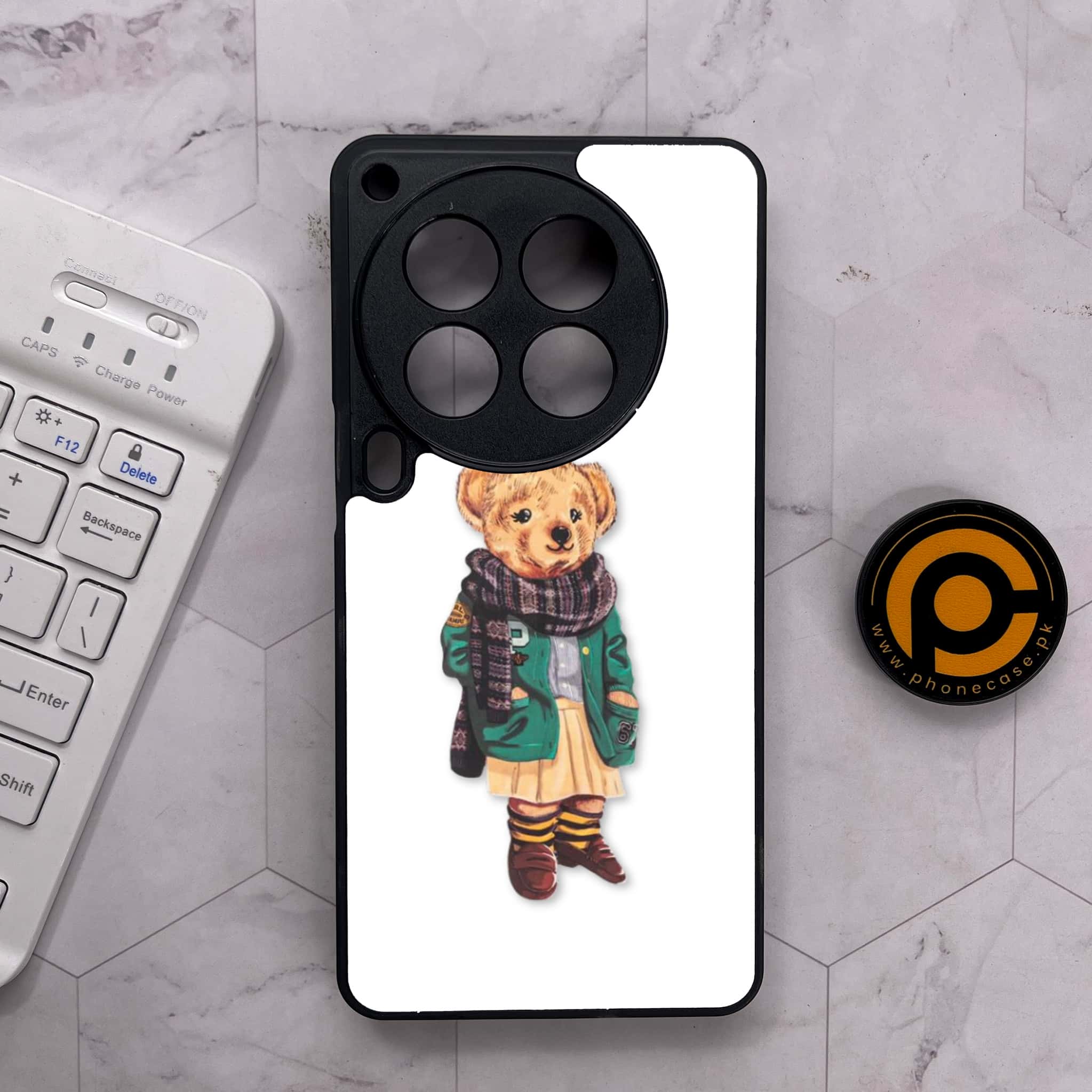 Tecno Camon 30 Premier - Cool Bear Series - Premium Metal Printed soft Bumper shock Proof Case