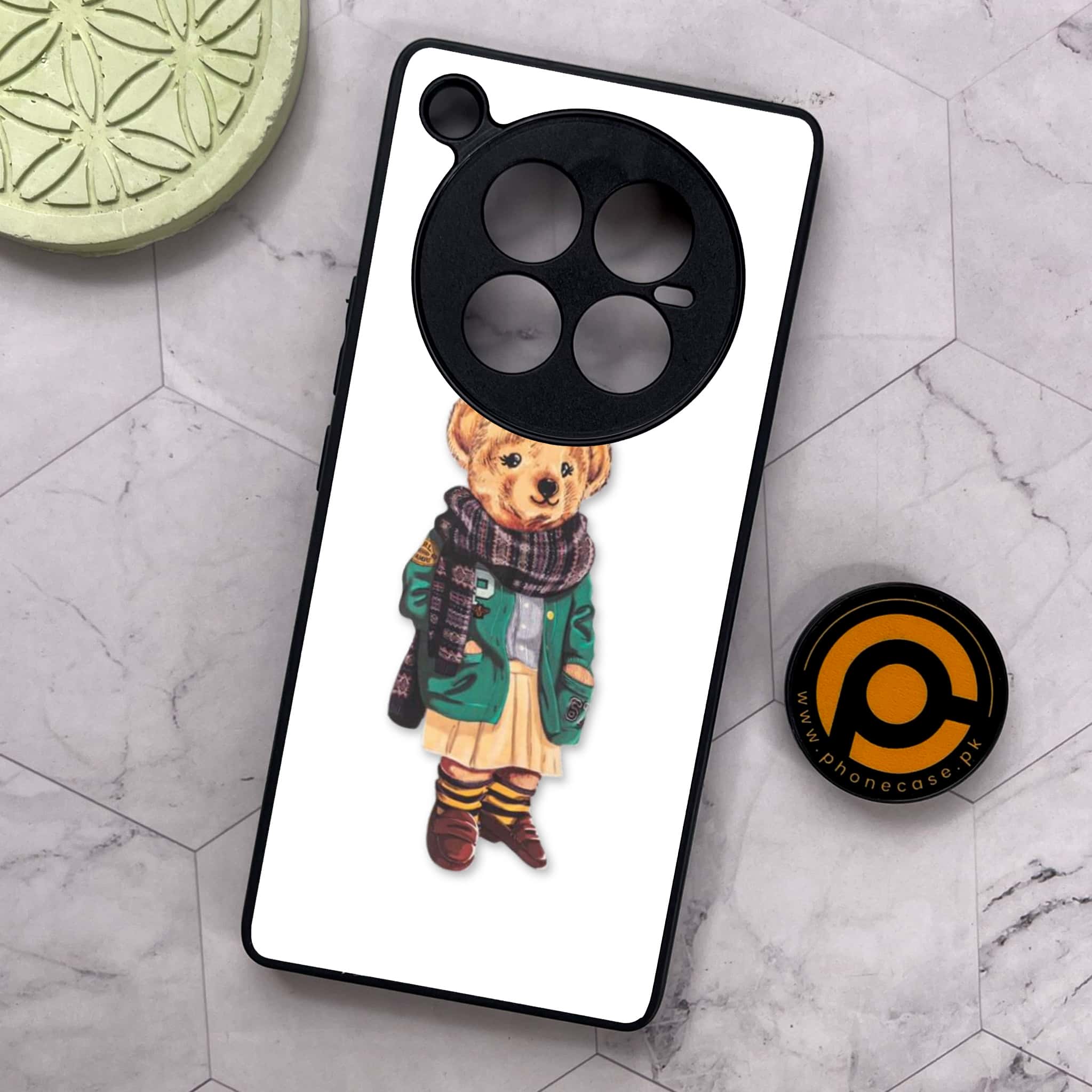 Infinix Zero 40 5G - Cool Bear Series - Premium Metal Printed soft Bumper shock Proof Case