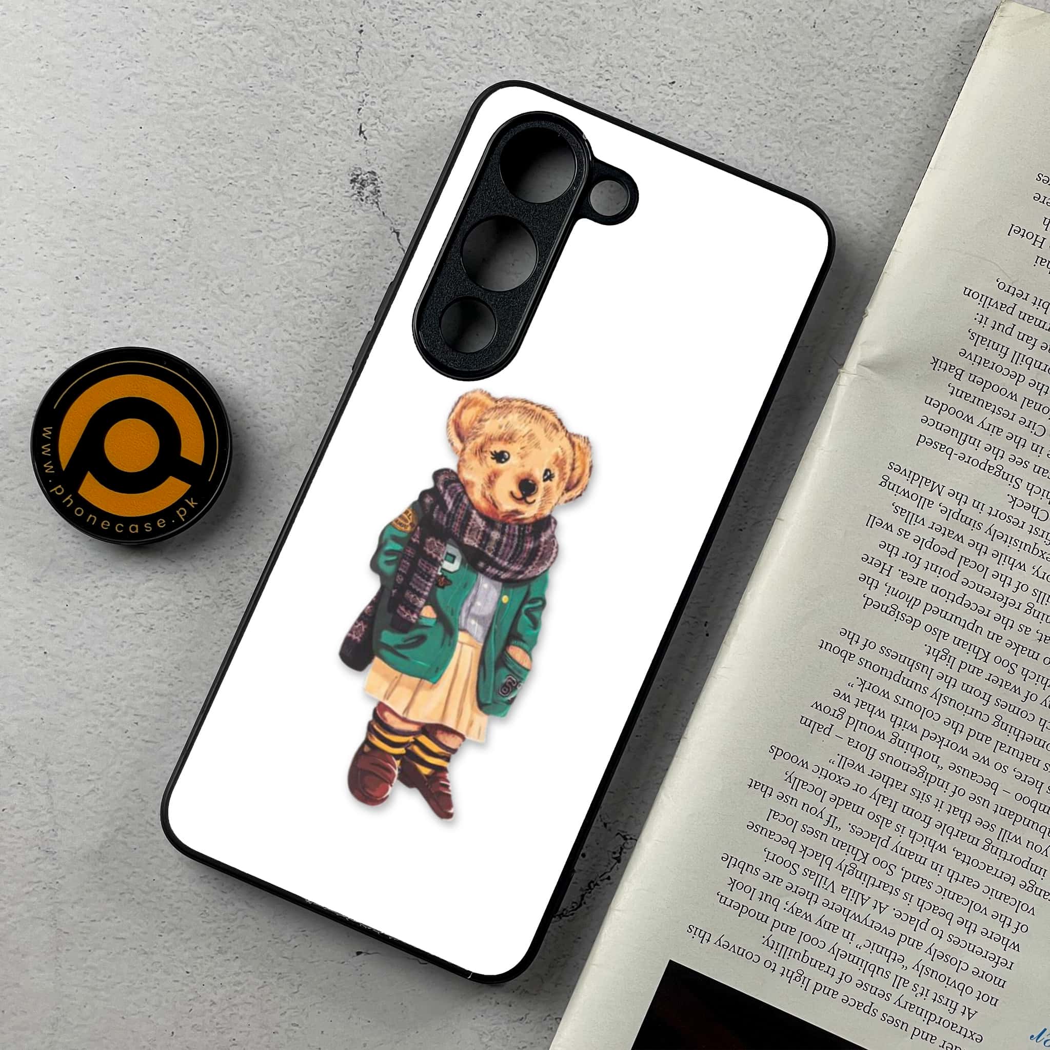 Vivo Y04 - Cool Bear Series - Premium Metal Printed Soft Bumper Shockproof Case