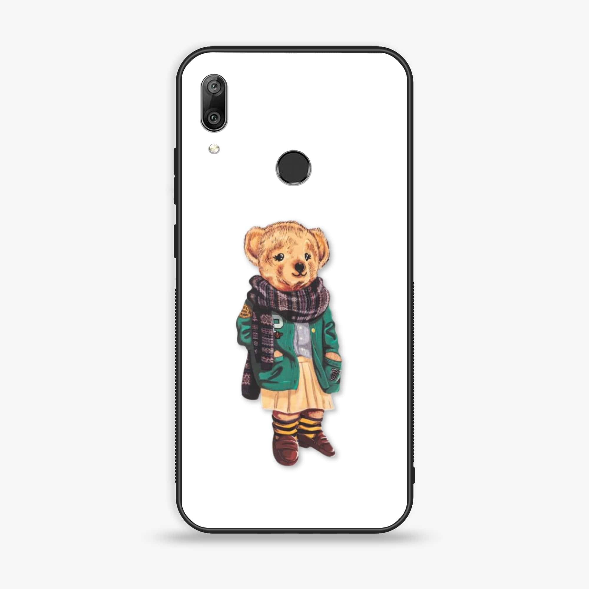 Huawei Y7 Prime (2019) - Cool Bear Series - Premium Printed Glass soft Bumper shock Proof Case