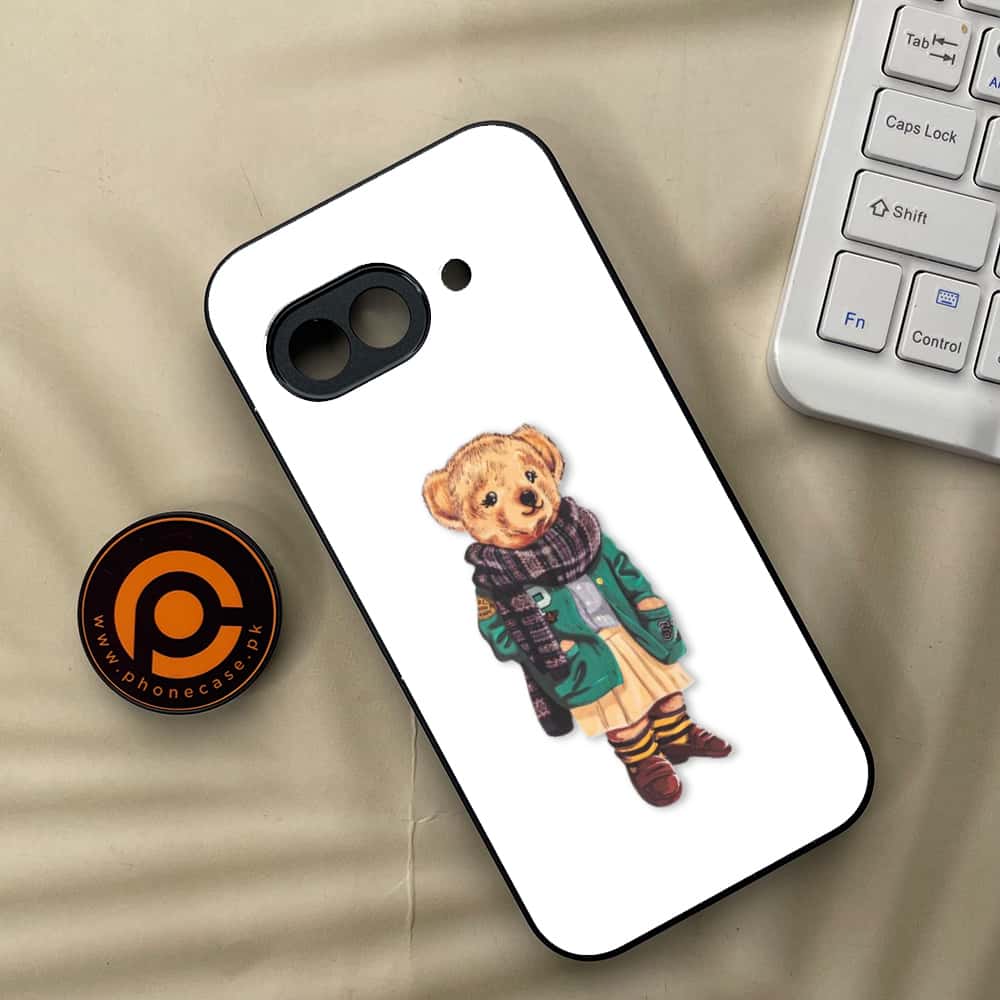 Google Pixel 9a - Cool Bear Series - Premium Metal Printed soft Bumper Shock Proof Case