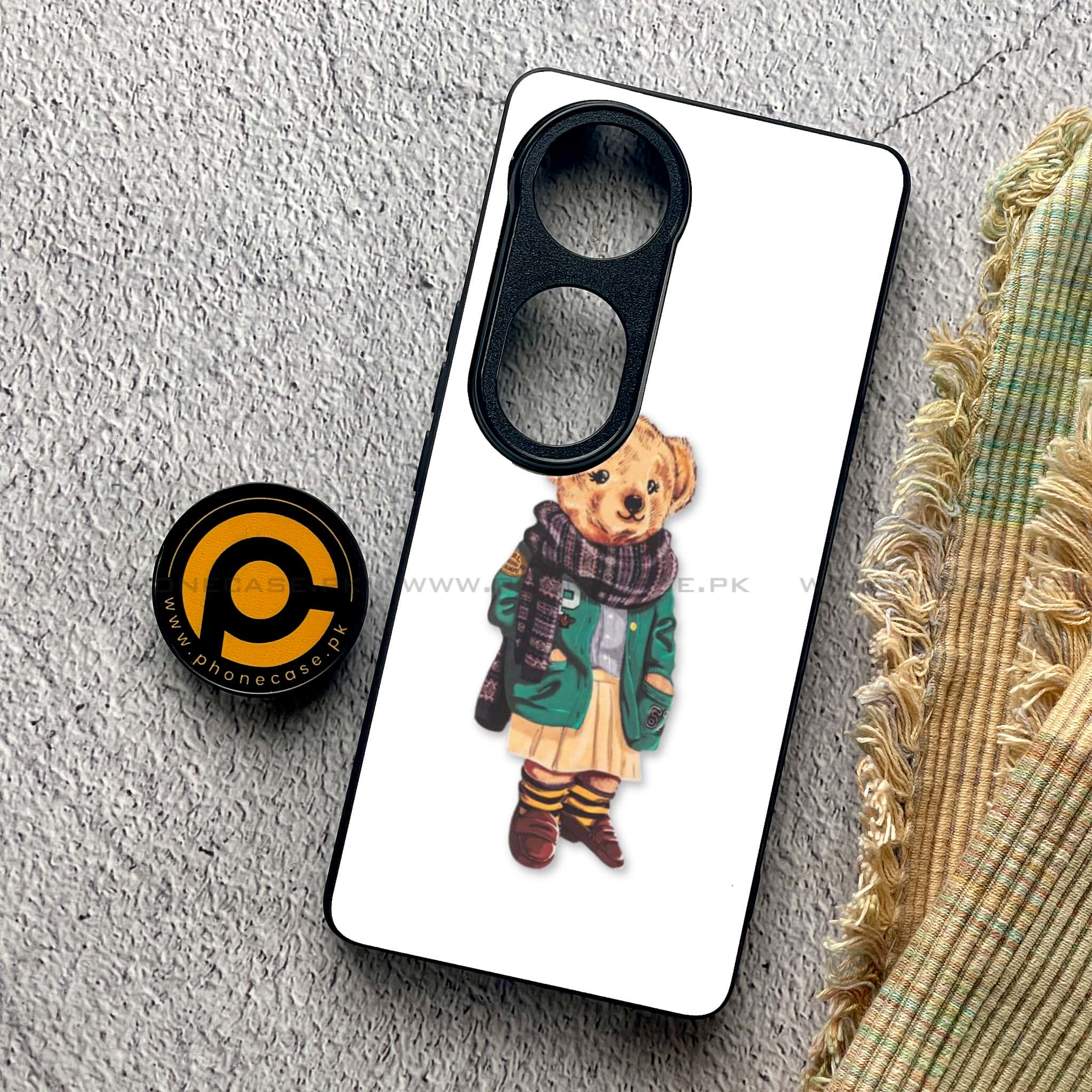 Vivo V40 Pro - Cool Bear Series - Premium Metal Printed soft Bumper shock Proof Case