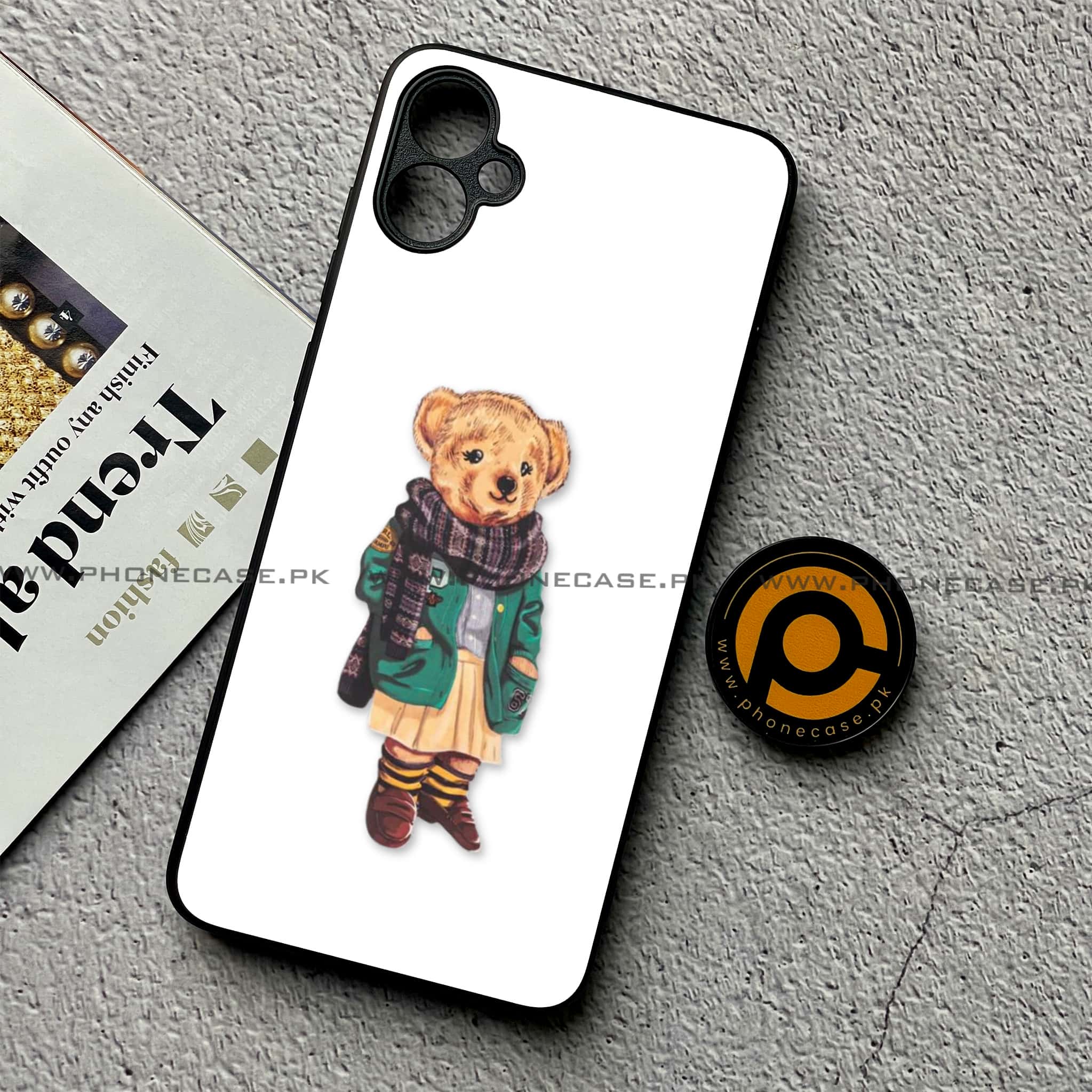 Samsung Galaxy A05 - Cool Bear Series - Premium Metal Printed soft Bumper shock Proof Case