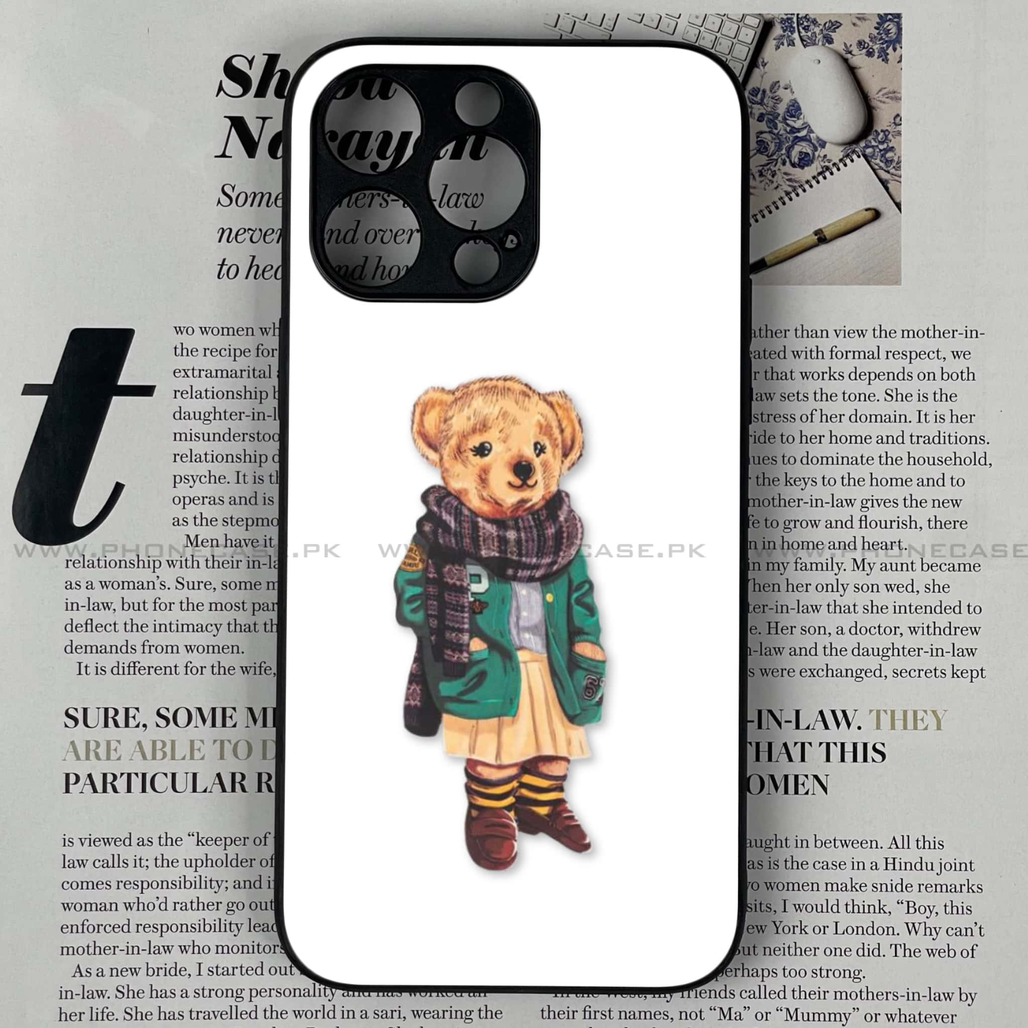 iPhone 16 Pro Max - Cool Bear Series - Premium Printed Glass soft Bumper shock Proof Case