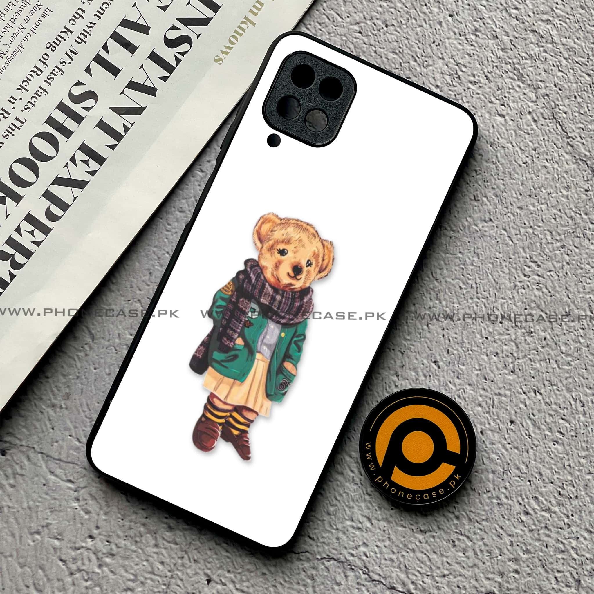 Samsung Galaxy A12 / A12 Nacho - Cool Bear Series - Premium Printed Glass soft Bumper shock Proof Case