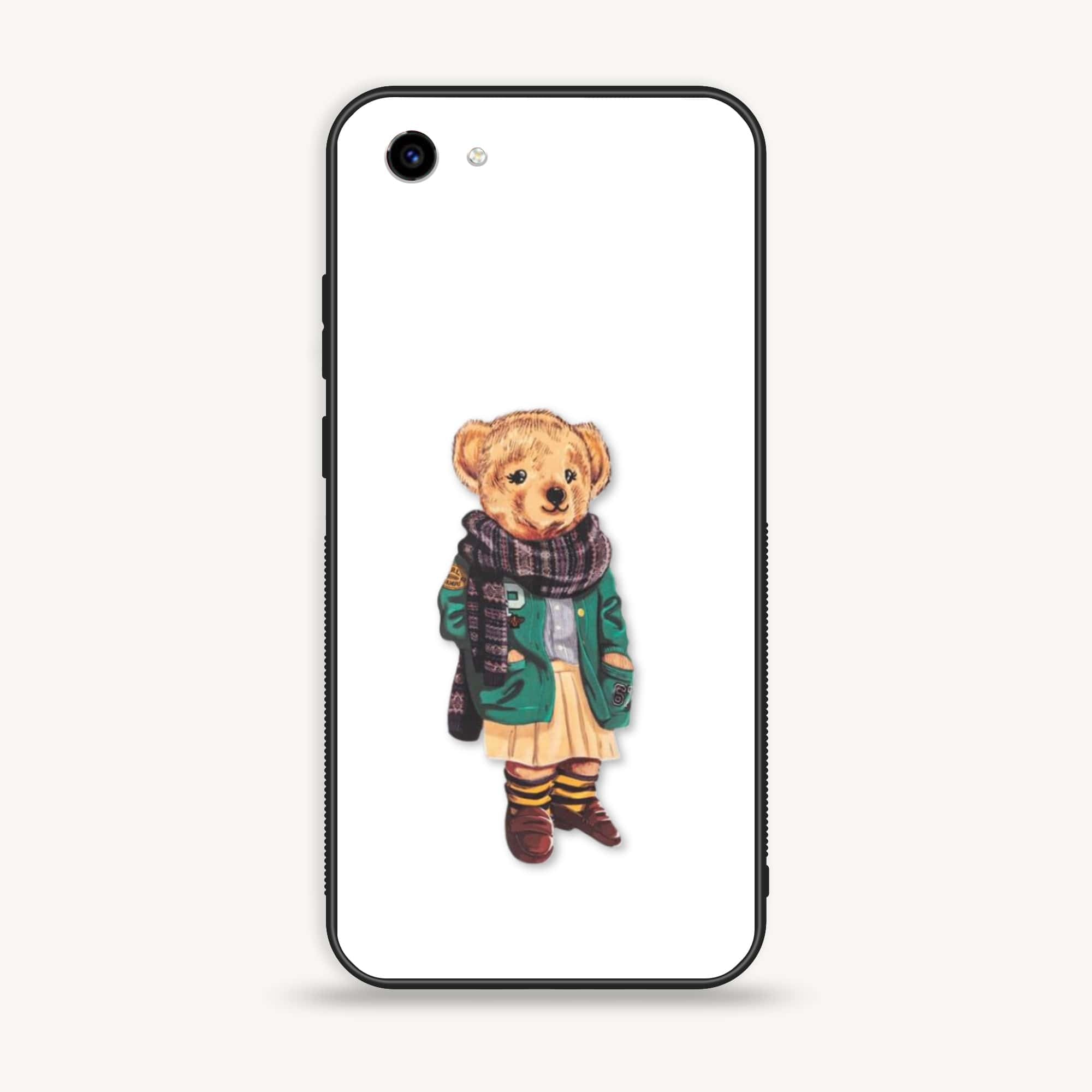 Vivo Y83 - Cool Bear Series - Premium Printed Glass soft Bumper shock Proof Case