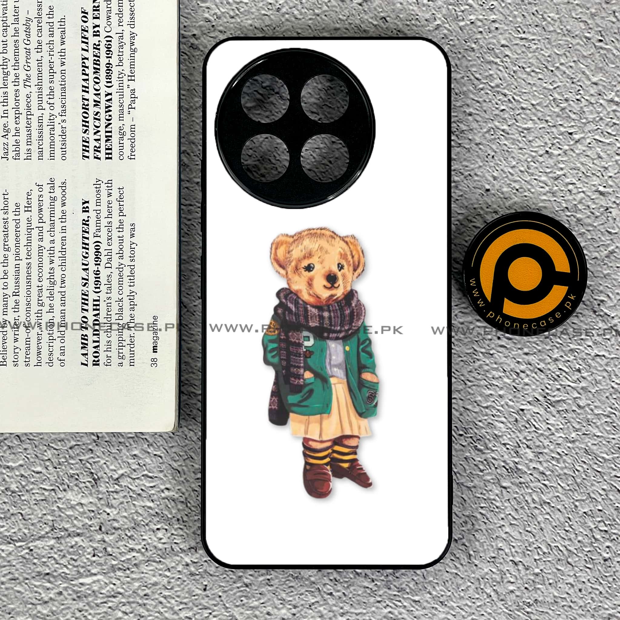 OnePlus 13R - Cool Bear Series - Premium Printed Glass soft Bumper shock Proof Case