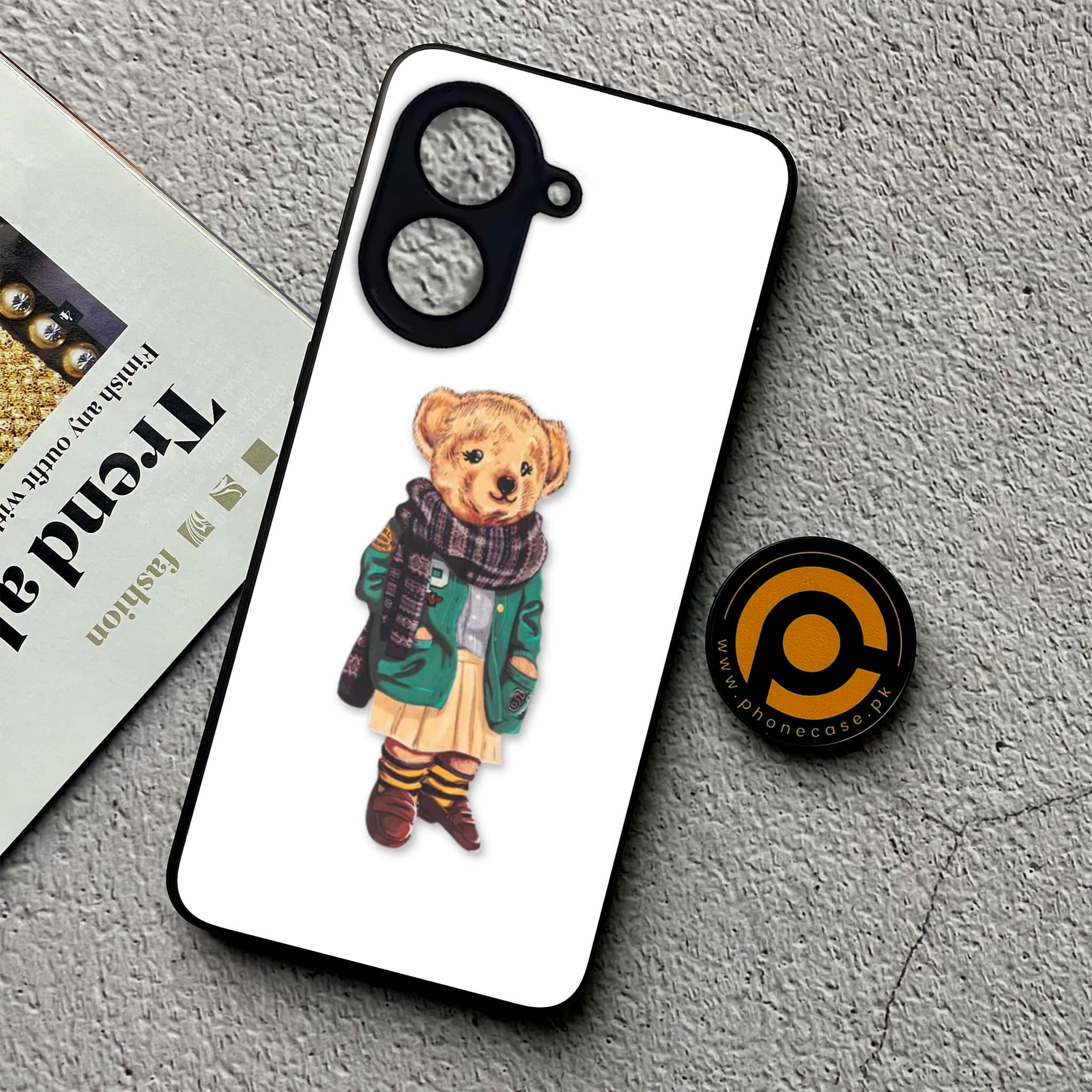 Xiaomi Redmi A5 - Cool Bear Series - Premium Metal Printed soft Bumper shock Proof Case