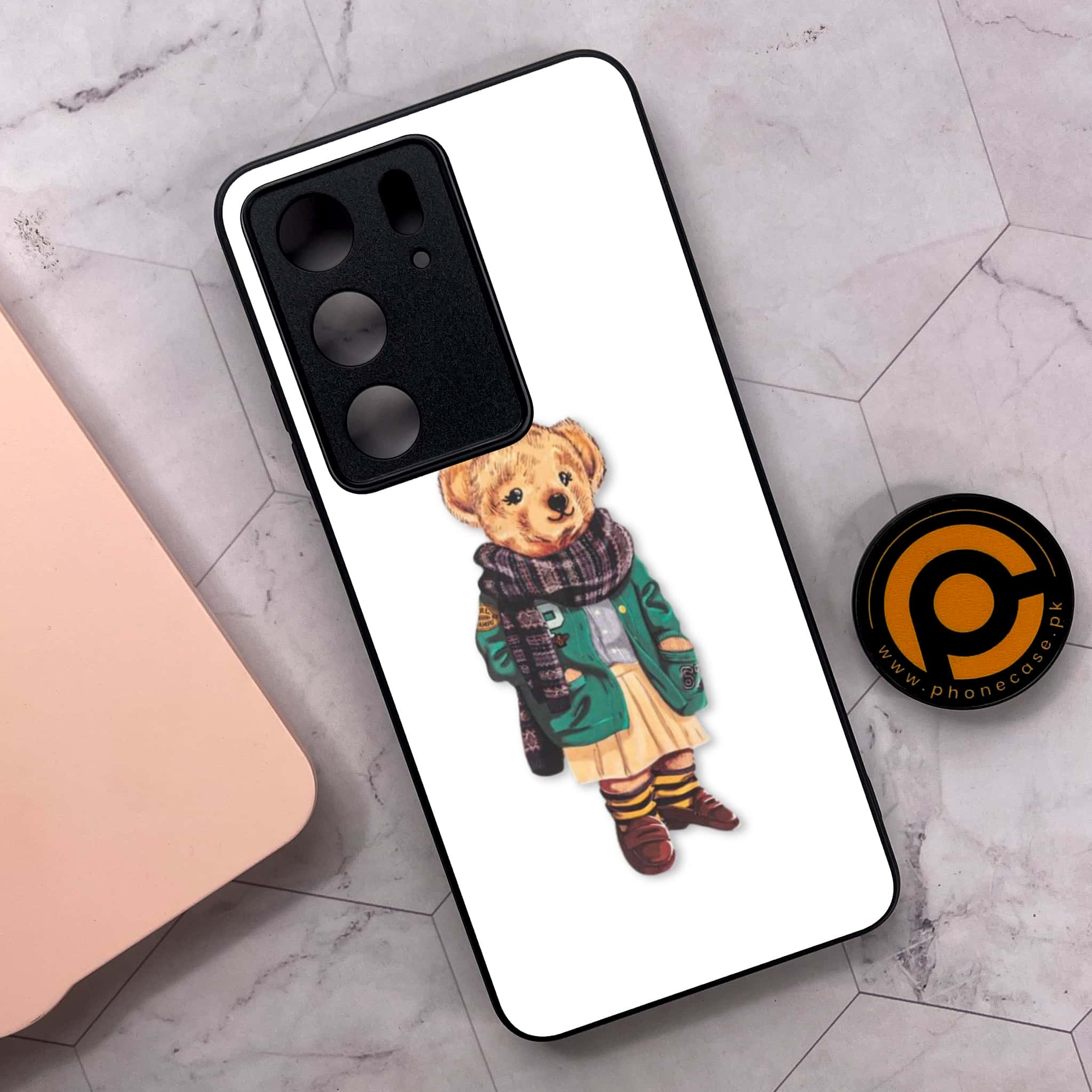 Realme C75x 4G - Cool Bear Series - Premium Metal Printed soft Bumper shock Proof Case