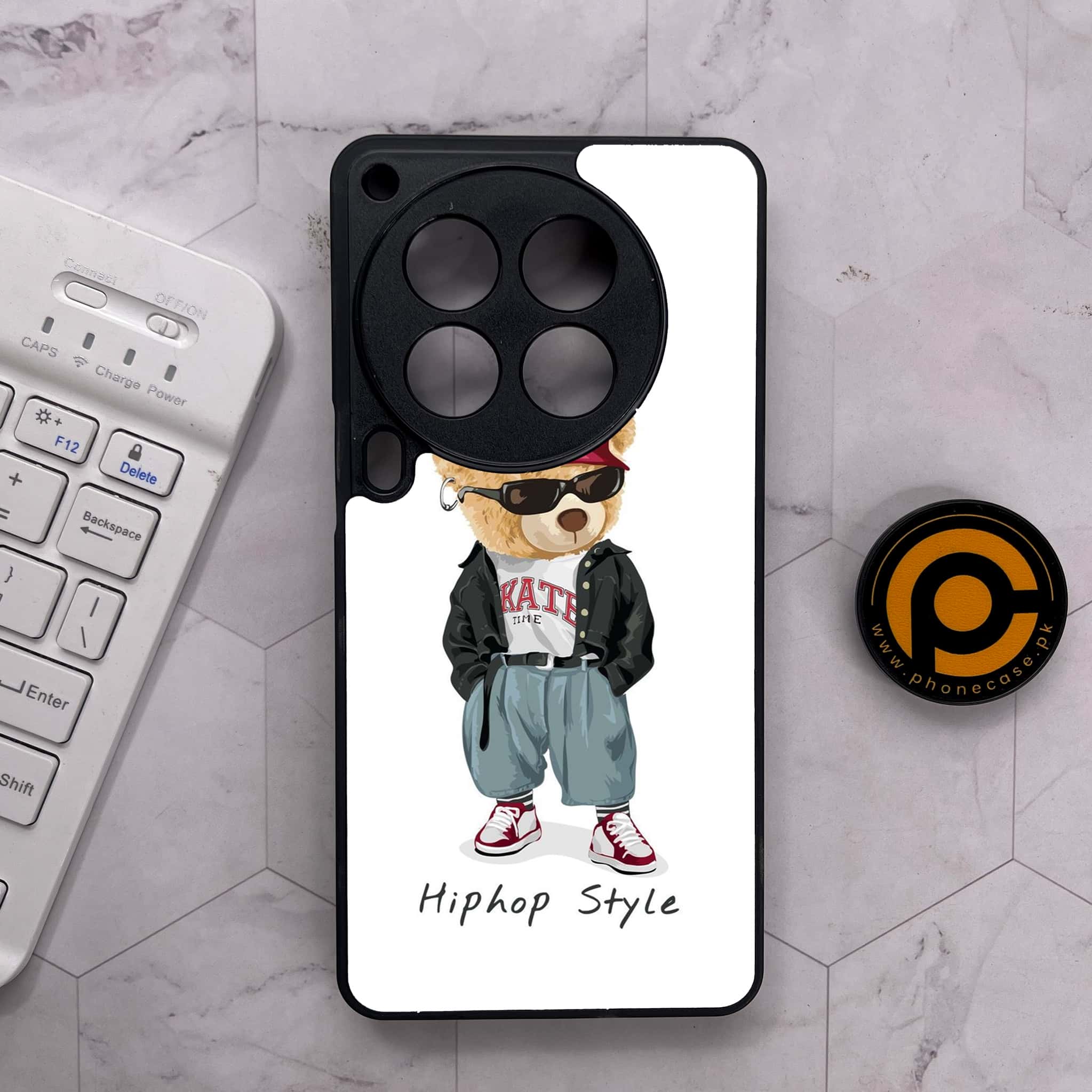 Tecno Camon 30 Premier - Cool Bear Series - Premium Metal Printed soft Bumper shock Proof Case