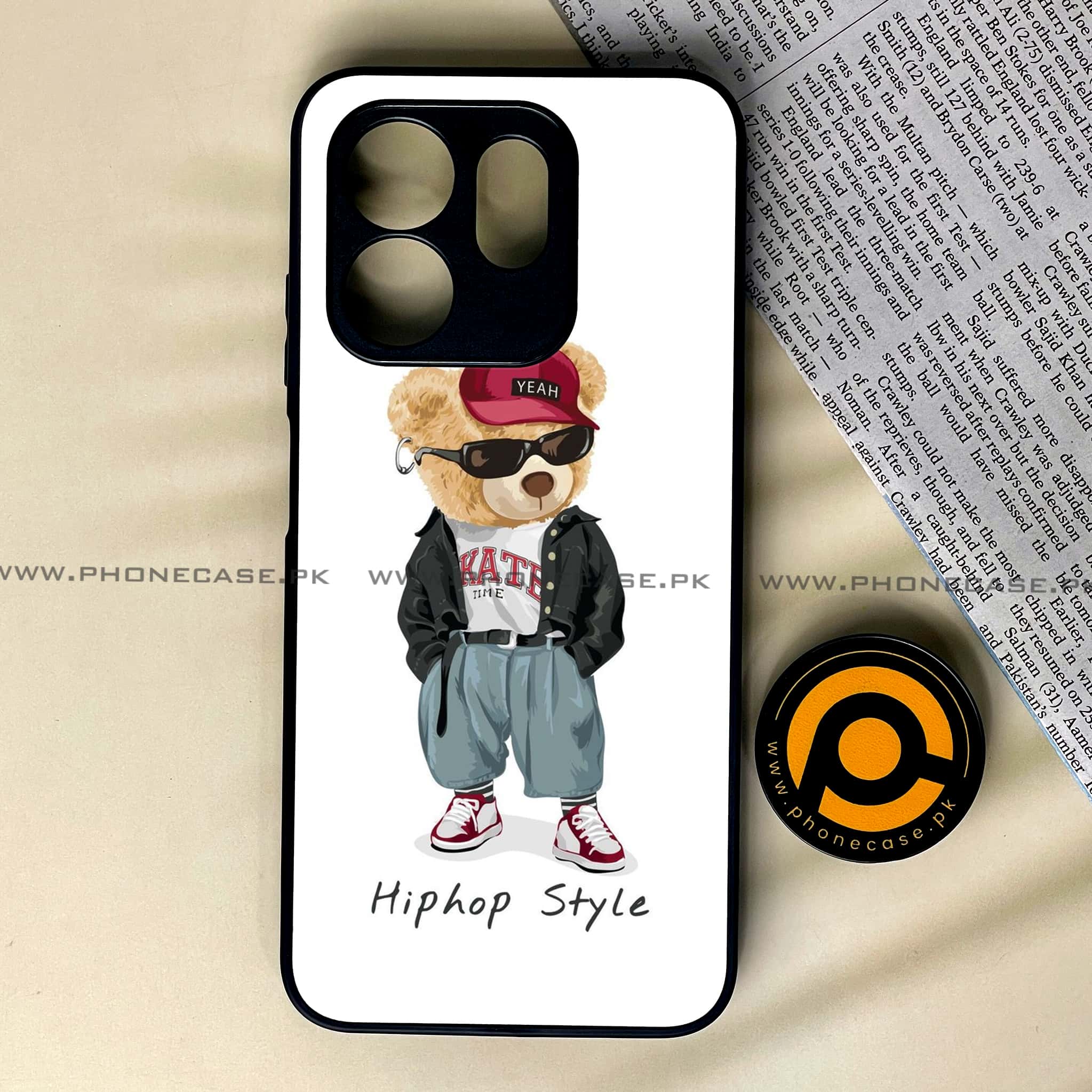 Infinix Smart 9 HD - Cool Bear Series - Premium Metal Printed soft Bumper shock Proof Case
