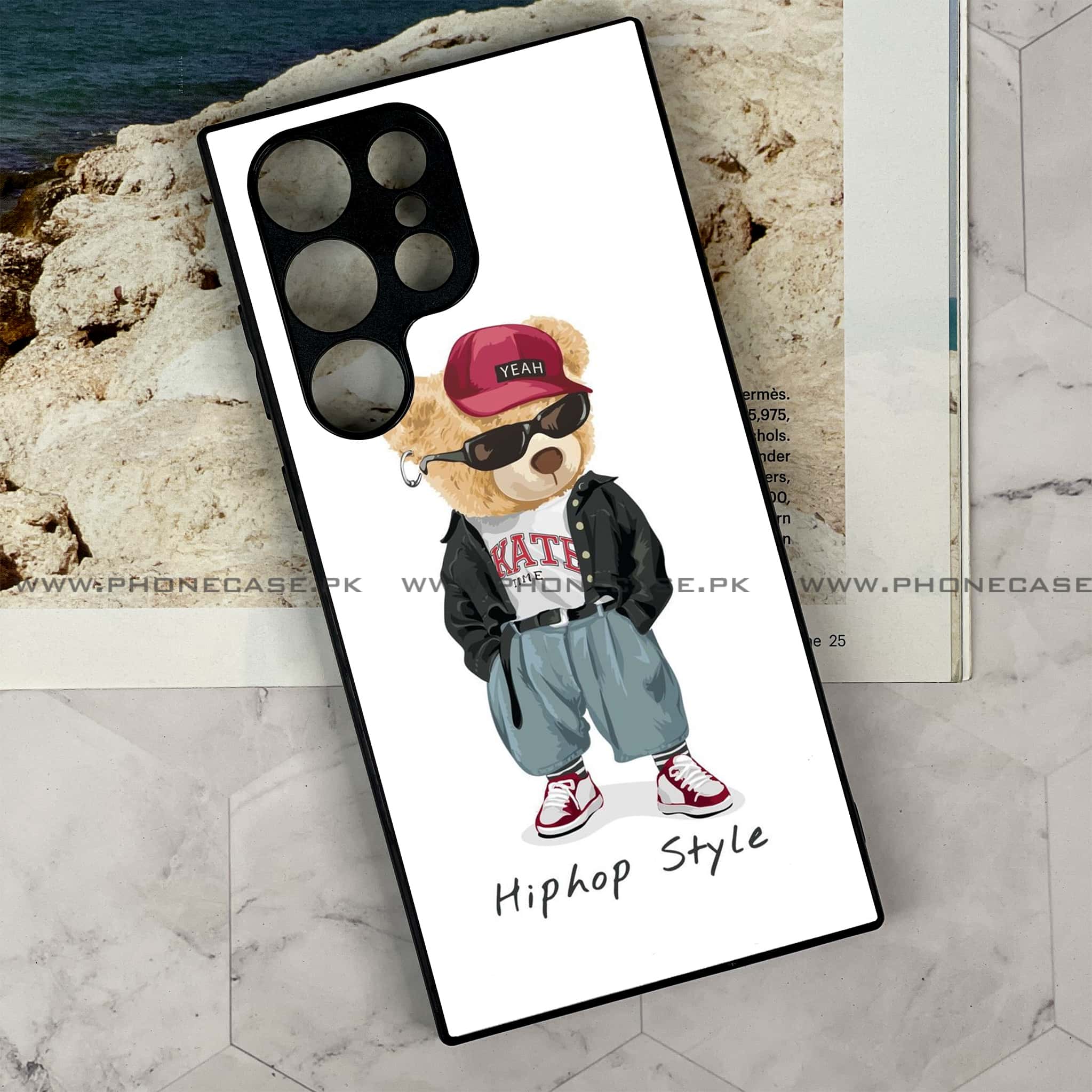 Samsung Galaxy S23 Ultra - Cool Bear Series - Premium Metal Printed soft Bumper shock Proof Case