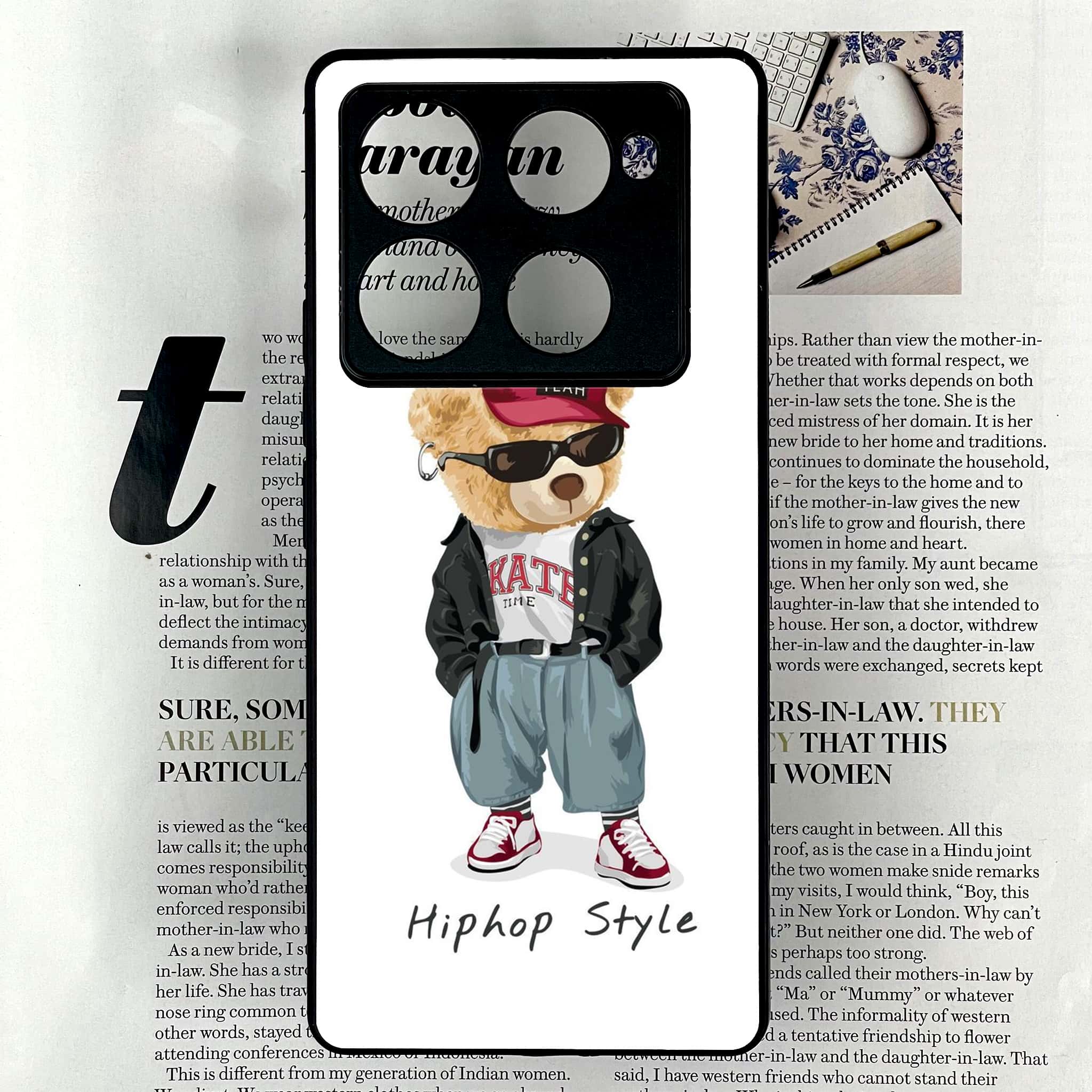 Infinix Note 40 Pro Plus - Cool Bear Series - Premium Metal Printed soft Bumper shock Proof Case