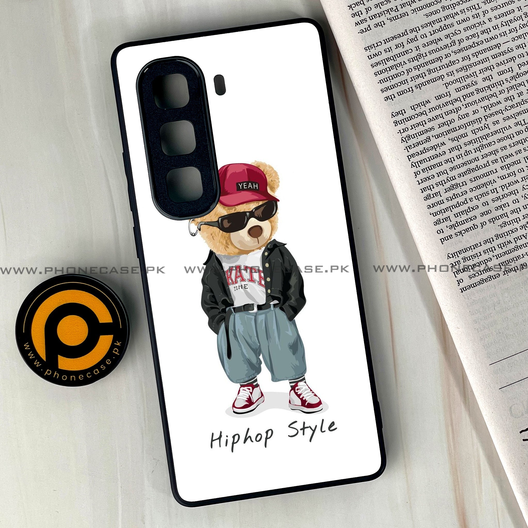 Infinix Hot 60 Pro Plus - Cool Bear Series - Premium Metal Printed soft Bumper shock Proof Case