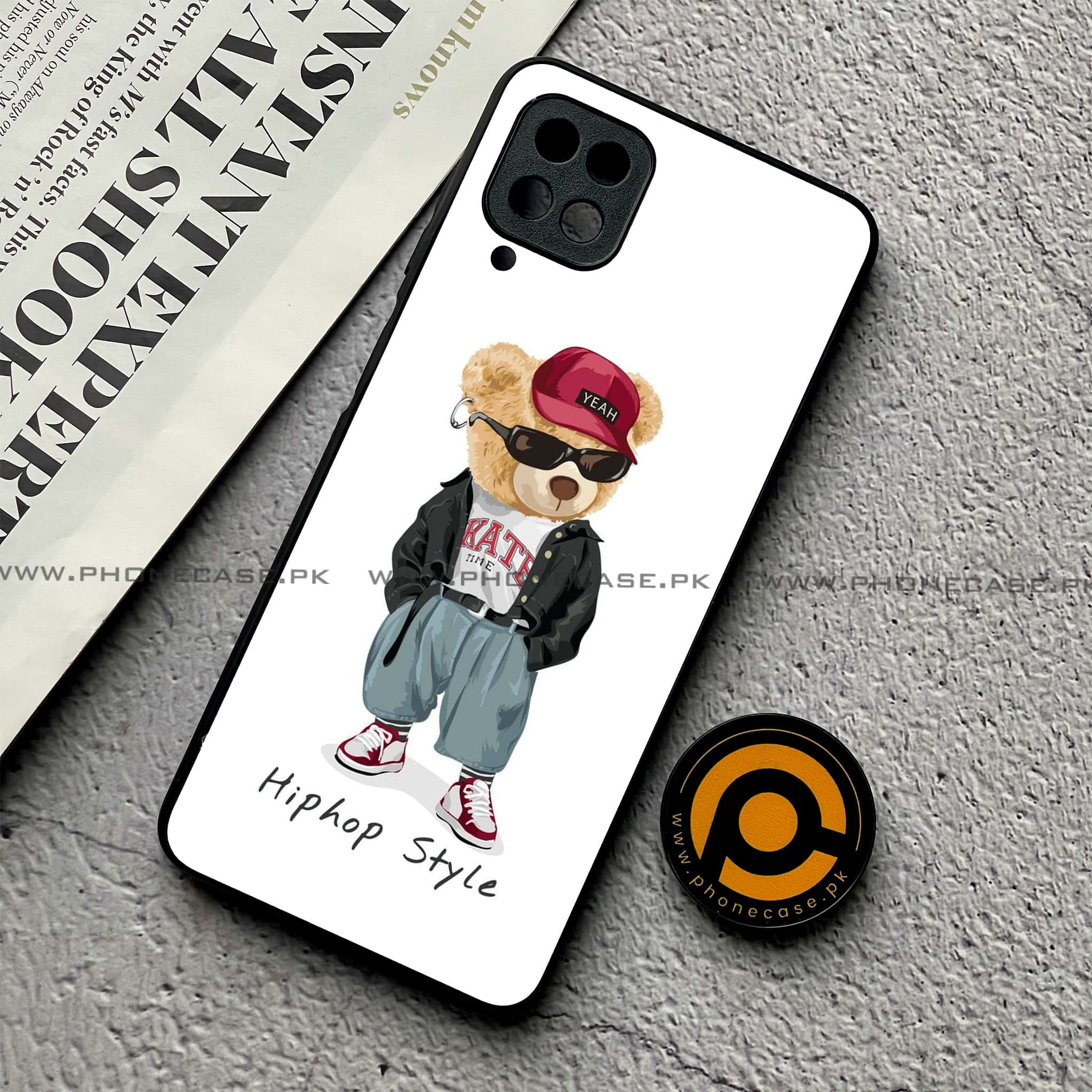 Samsung Galaxy A12 / A12 Nacho - Cool Bear Series - Premium Printed Glass soft Bumper shock Proof Case