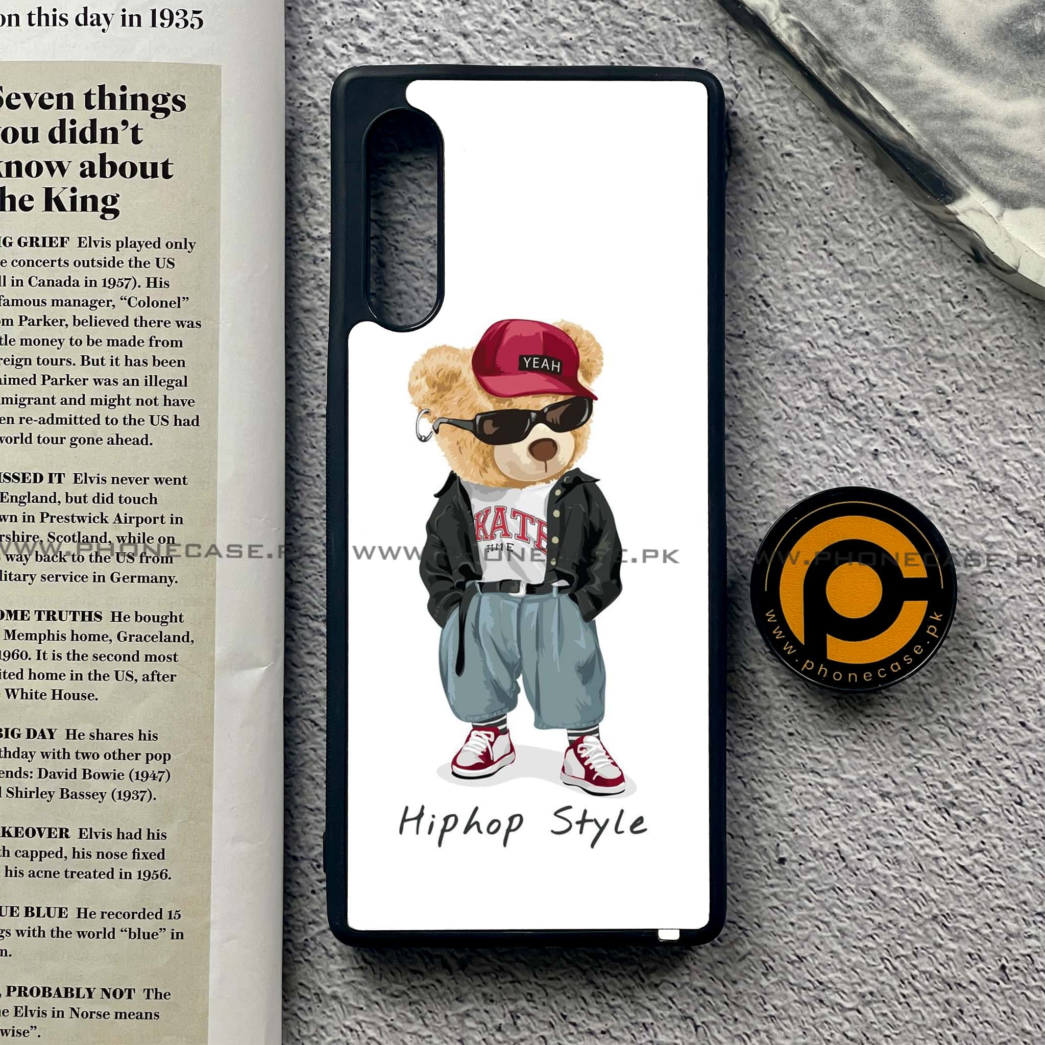 LG G9 - Cool Bear Series - Premium Metal Printed soft Bumper shock Proof Case
