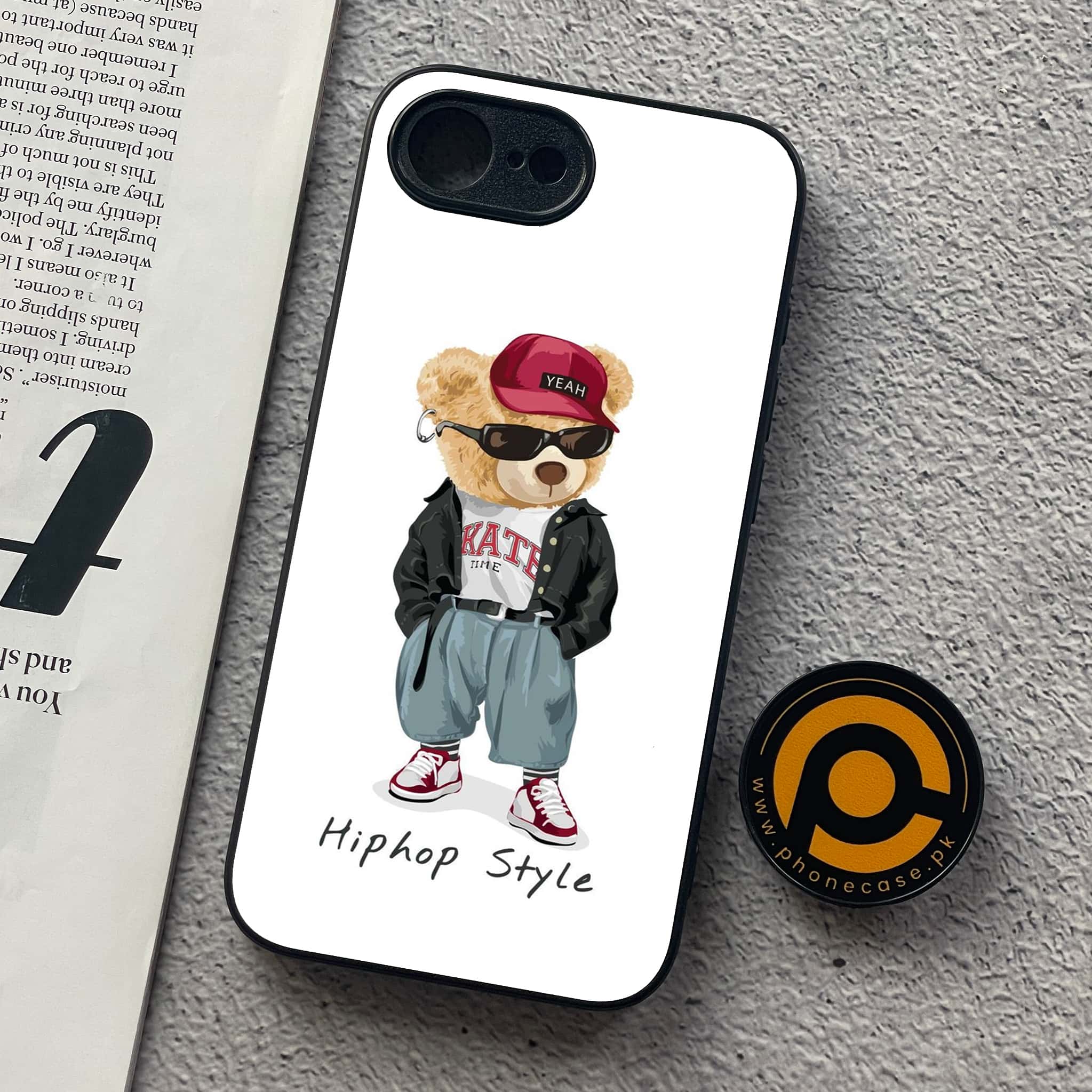 iPhone 16e - Cool Bear Series - Premium Metal  Printed soft Bumper shock Proof Case