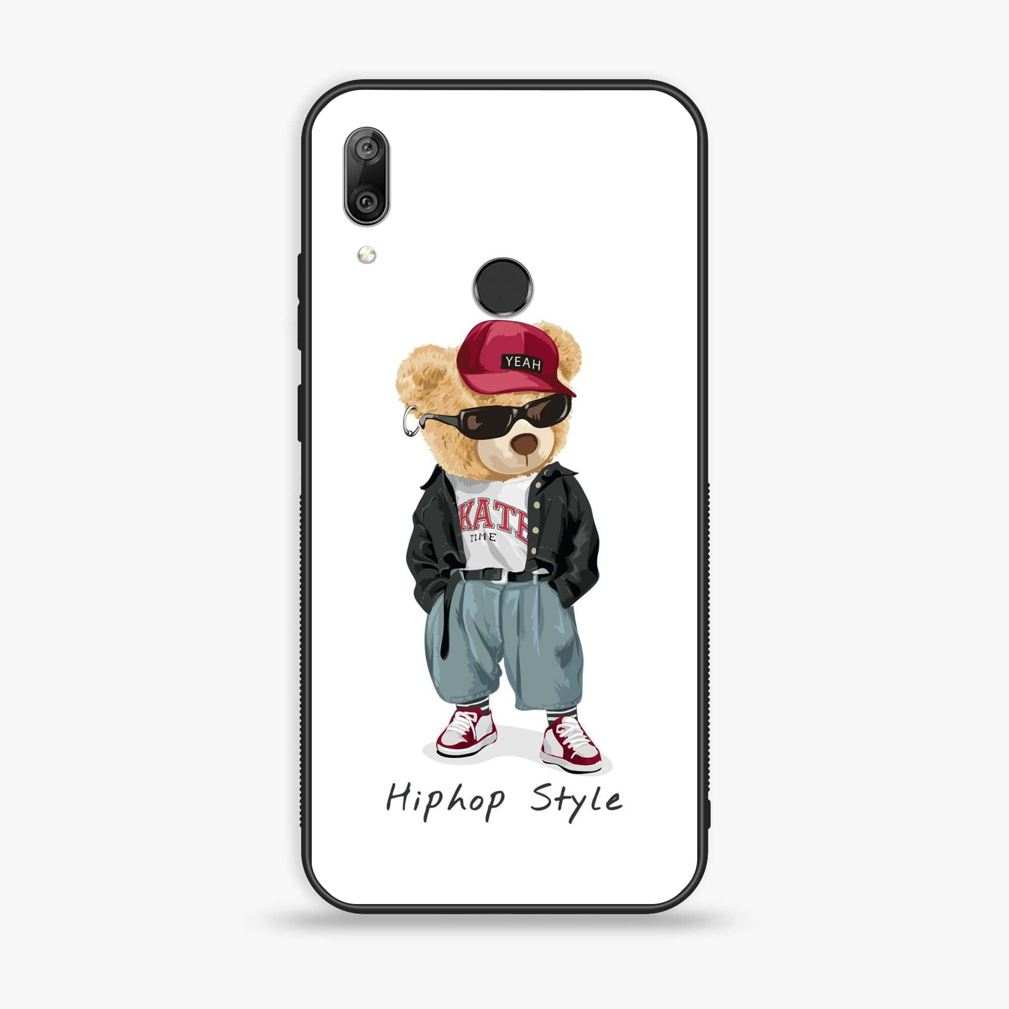 Huawei Y7 Prime (2019) - Cool Bear Series - Premium Printed Glass soft Bumper shock Proof Case