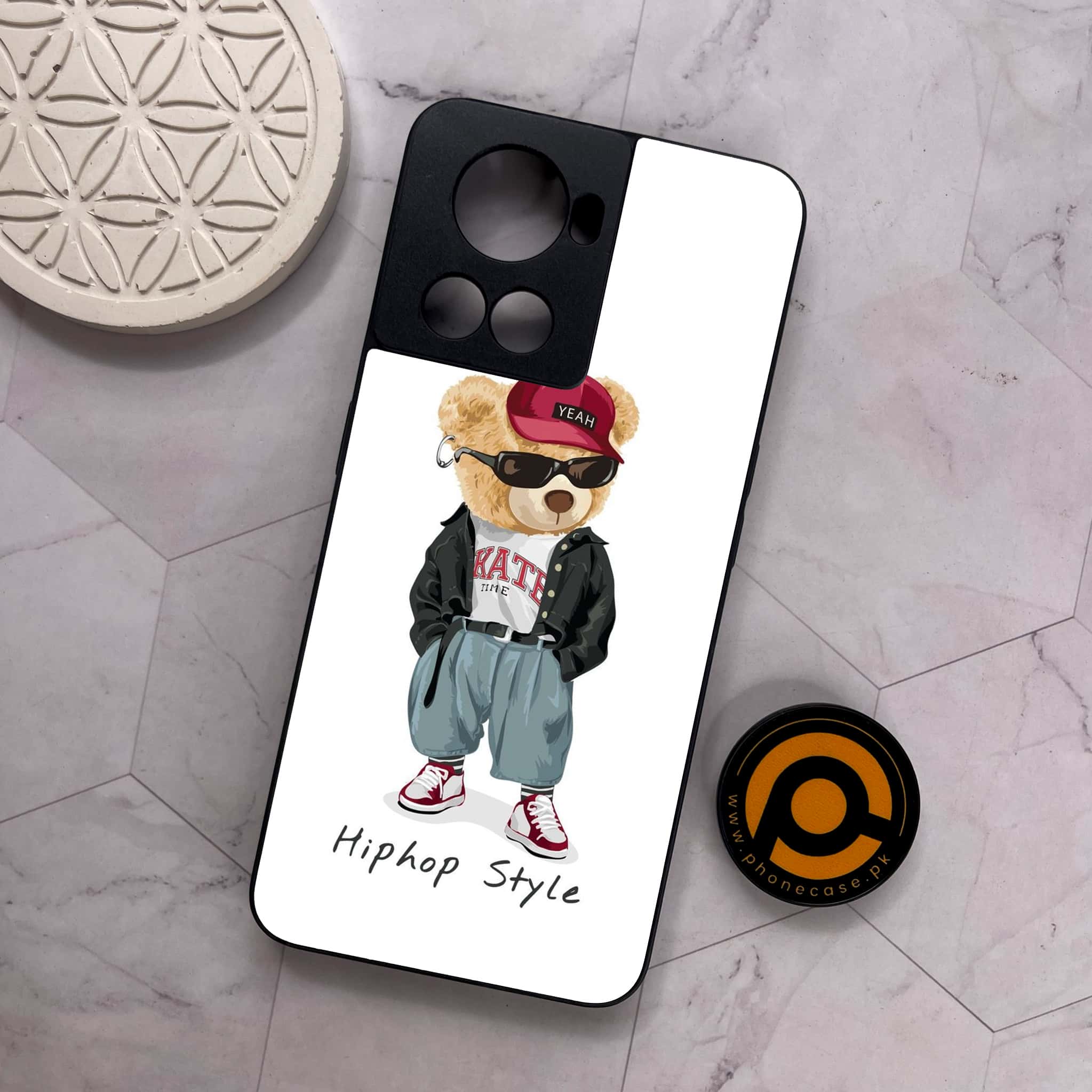 OnePlus 10R -  Cool Bear Series -  Premium Metal Printed soft Bumper shock Proof Case