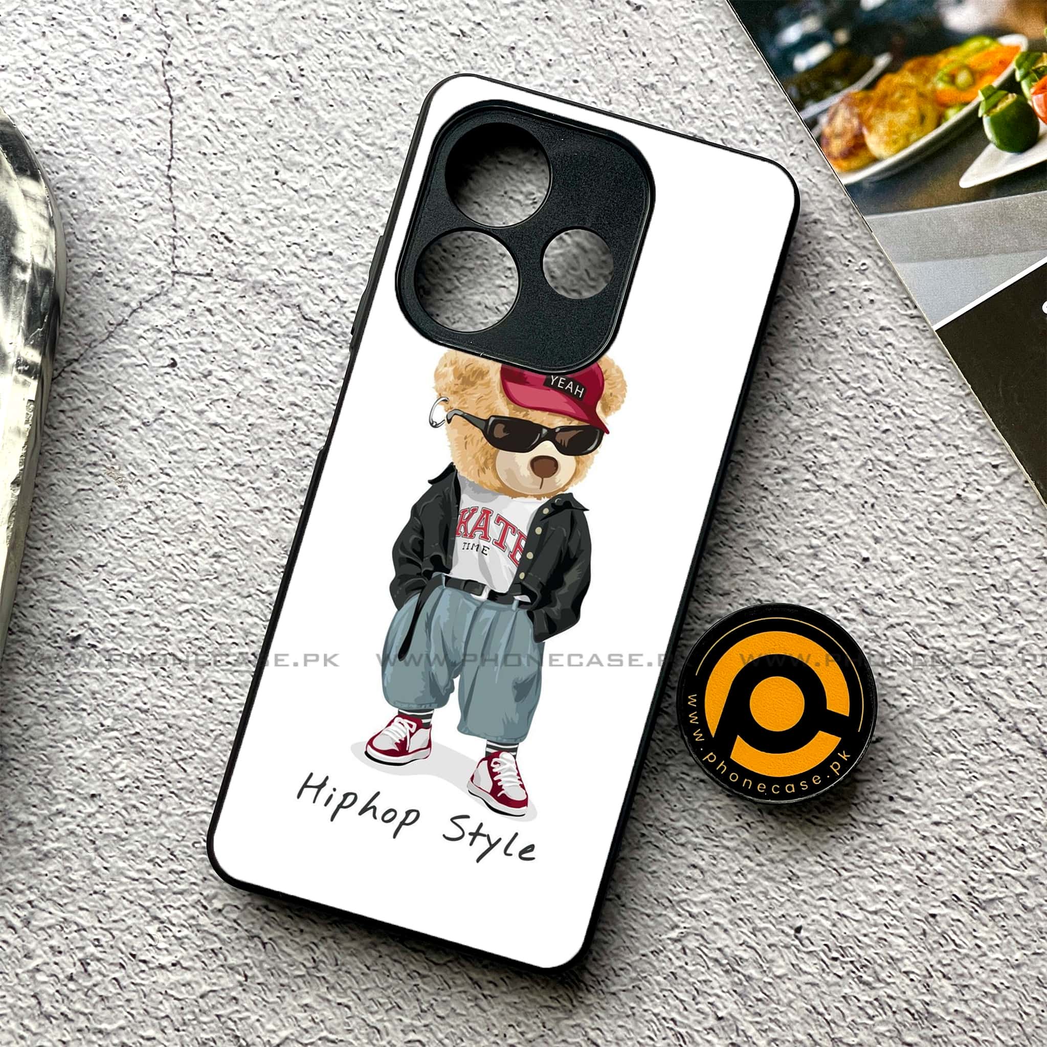 Oppo A5 Pro - Cool Bear Series - Premium Metal Printed soft Bumper shock Proof Case